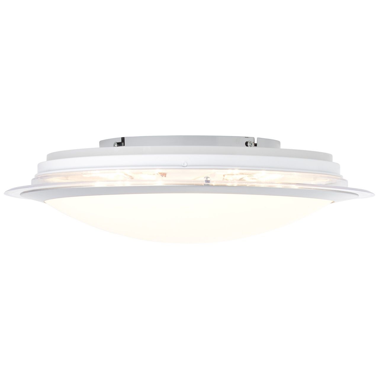 Brilliant Deckenleuchte »Dinos«, 1 flammig, LED Deckenlampe 44cm weiß-silber