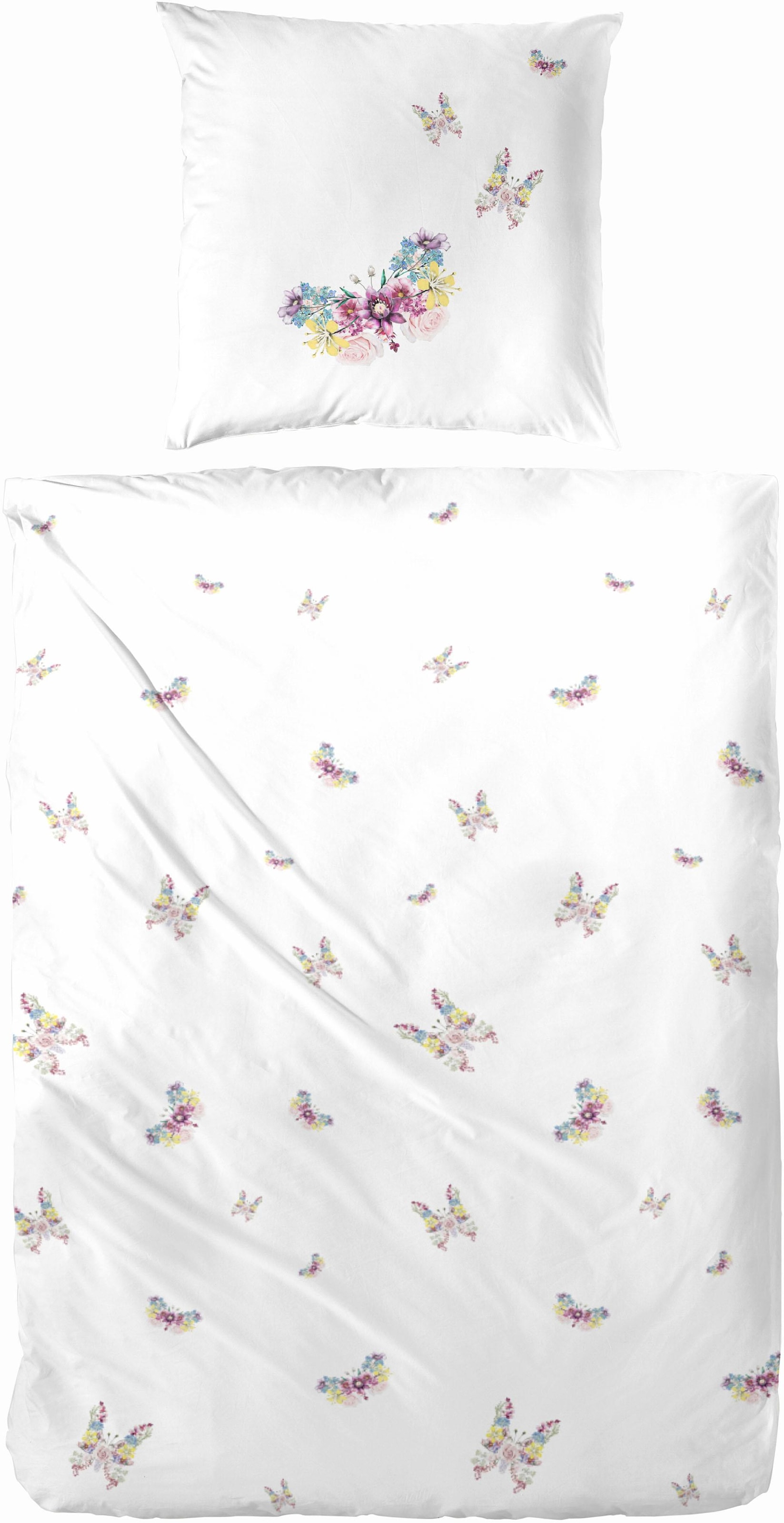Primera Bettwäsche "Butterfly" 2 Stk. mit Schmetterlingen günstig online kaufen