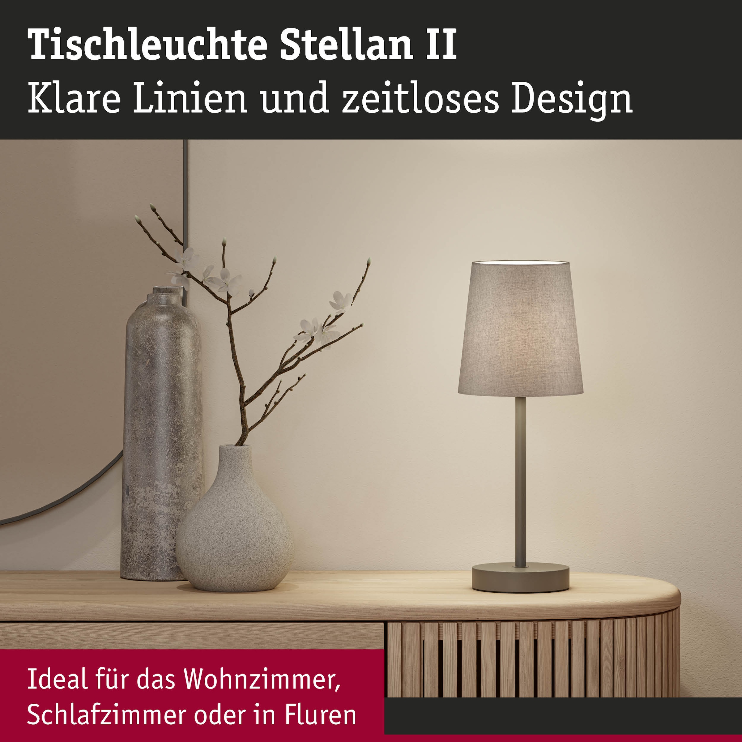 Paulmann Tischleuchte »Stellan II max.1x20W E27 230V« E27 1 Stk. Dimmbar