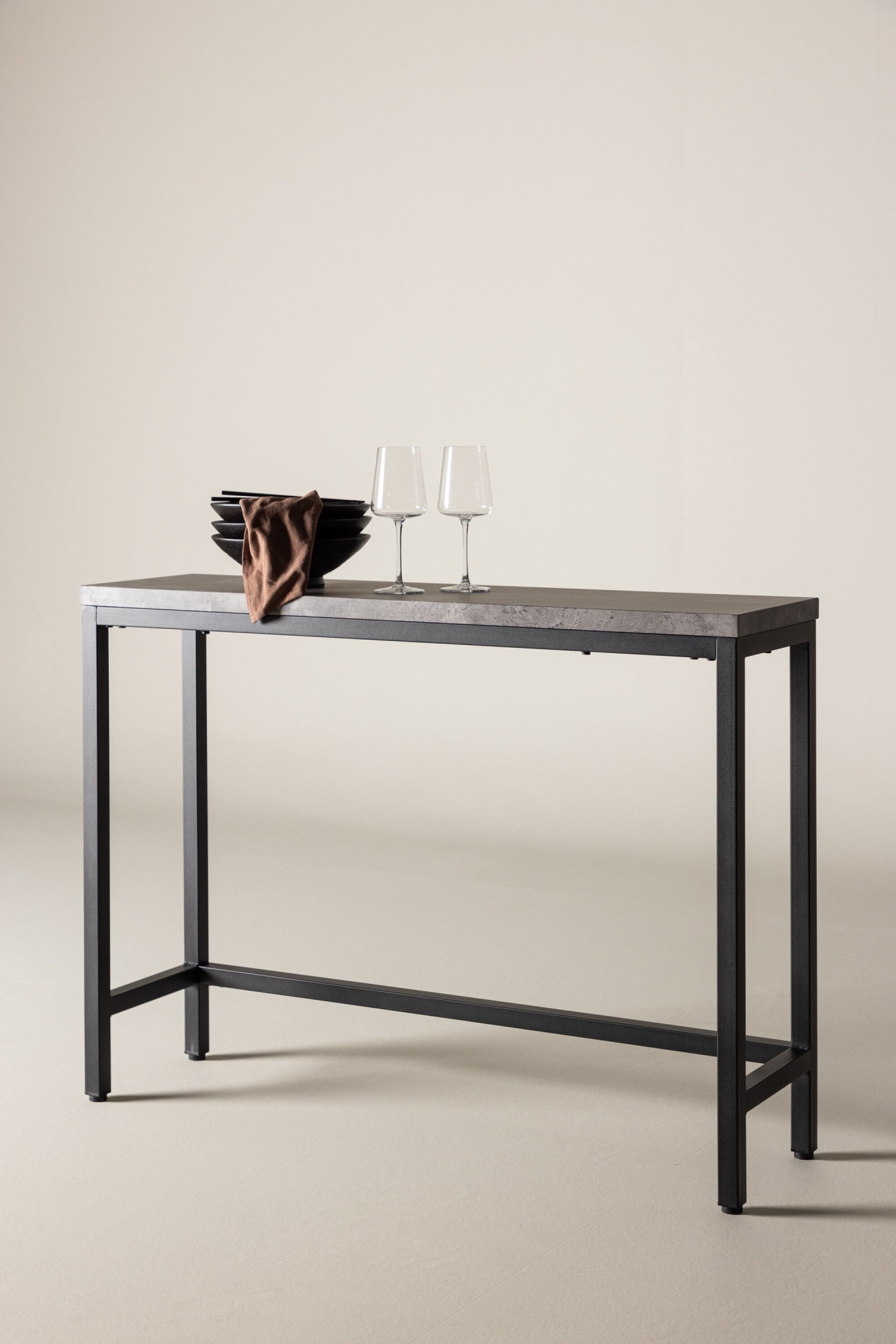 Venture Home Beistelltisch "Rise, schmaler hoher Beistelltisch, 110 × 30 cm" Ablagetisch, Stahl, schmal, hoch, modern, schlicht