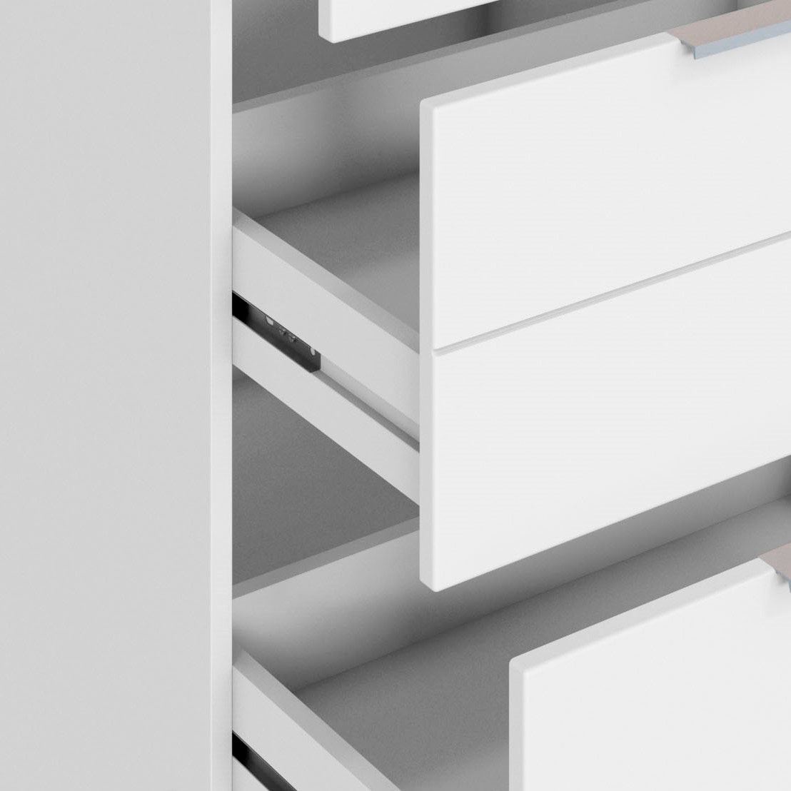 KOCHSTATION Auszugsunterschrank »KS-Luhe«, 60 cm breit, hochwertige MDF-Fronten mit waagerechter Lisene