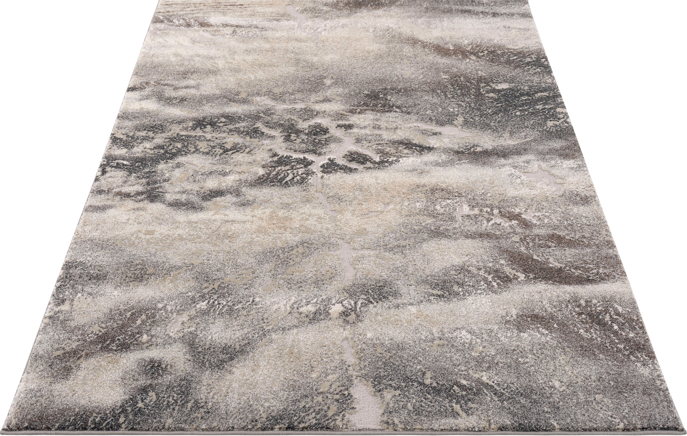 my home Teppich Rechnung Marmor Tief auf »Marmor«, Hoch rechteckig, Effekt, Teppich Optik, einfarbig BAUR | in flach, moderner