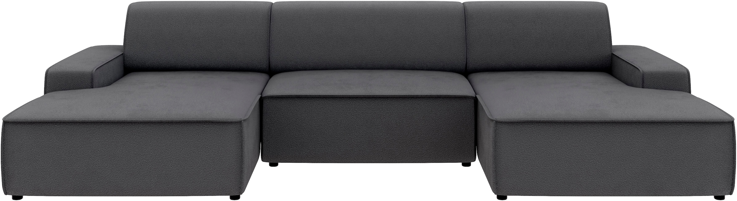 TRENDMANUFAKTUR Wohnlandschaft »Graz, wahlweise mit Sitzvorschub und Bettkasten, U-Form, Breite 329 cm«, in Cord-, haustierfreundlichem LEO Struktur- oder LUMOS-3D-Bezug