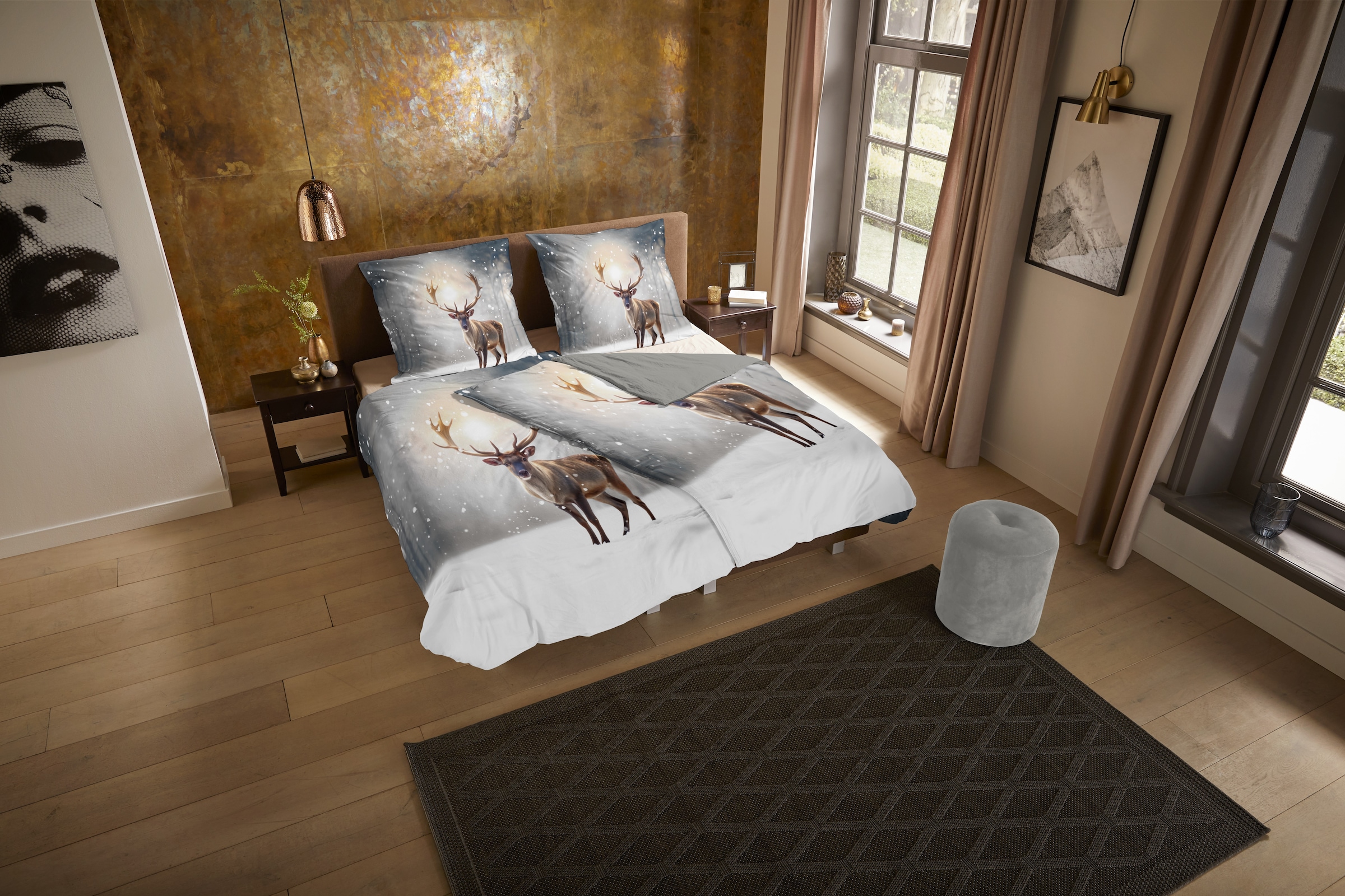 PURE luxury collection Wendebettwäsche "Jeppe" 3 Stk. Mikrofaser, Pflegelei günstig online kaufen