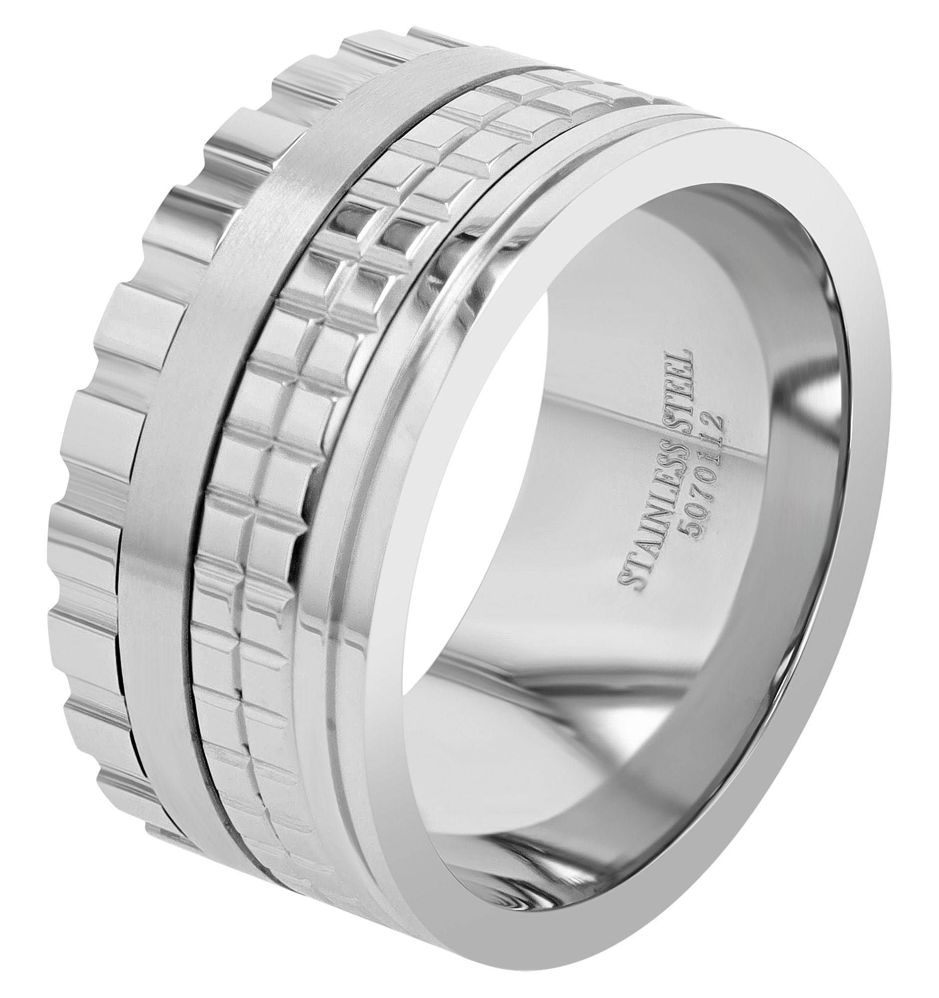 Fingerring ADELIA´S "Herren Ring aus Edelstahl" Gr. 66, silber, Fingerringe, Herren, 66, Edelstahl, Fingerring