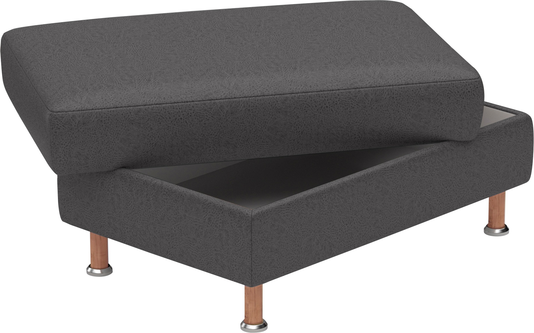 Home affaire Polsterhocker »Calypso«, Holzfuesse mit Metallteller