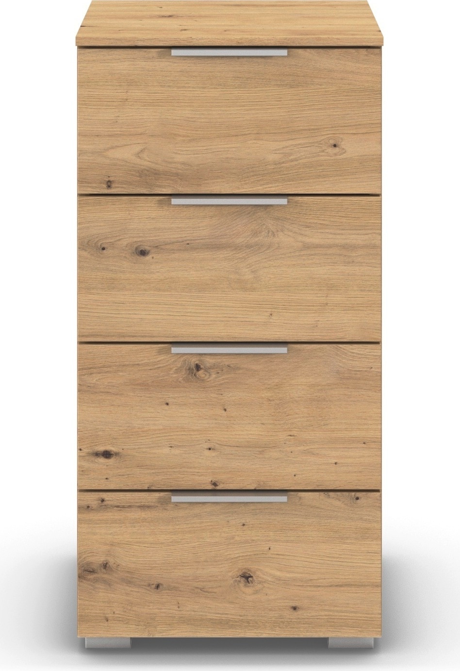 OTTO home Schubkastenkommode "Highboard Sideboard Schubladenkommode Kommode Schlafzimmer ASTANA" Breite 40 cm / Höhe 81 cm, mit 4 geräumigen Schubladen, Kantengriff in Alufarben MADE IN GERMANY