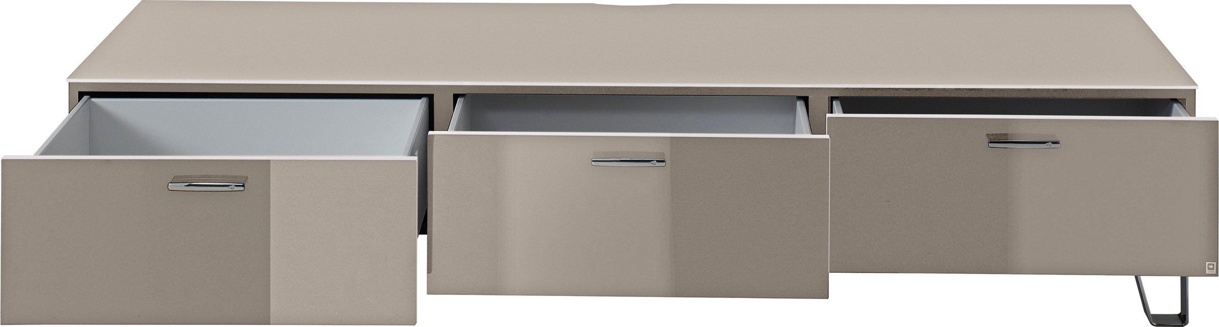 LEONARDO Lowboard »CUBE«, auf Designfüßen, mit 3 Schubladen, Breite 189 cm