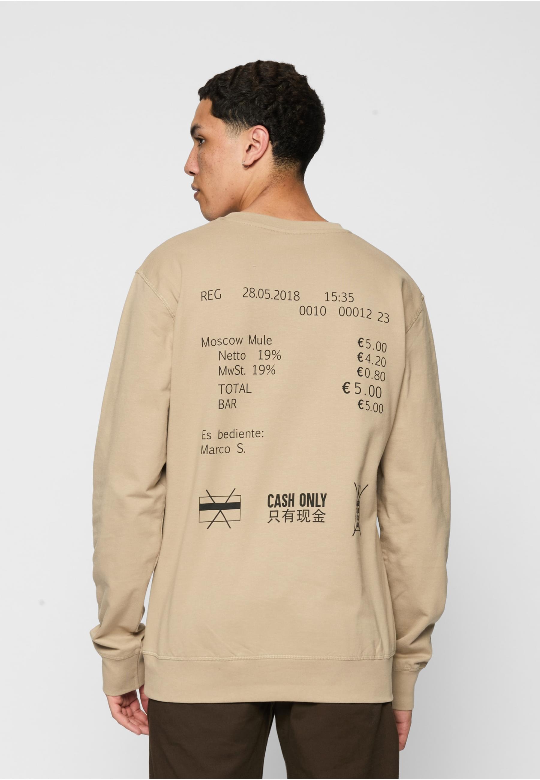 MisterTee Rundhalspullover »MisterTee Herren Cash Only Crewneck«, (1 tlg.)