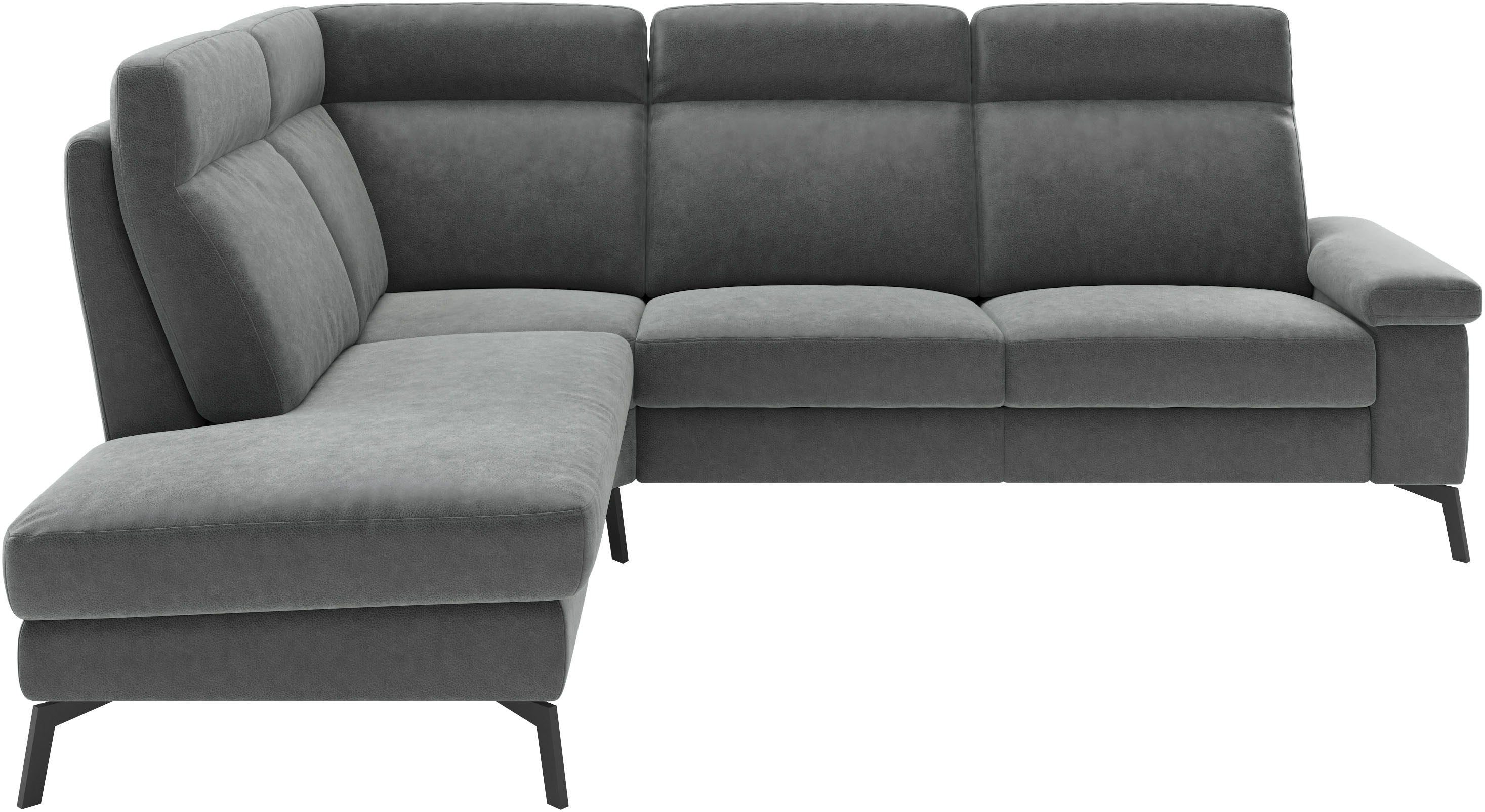 Home affaire Ecksofa "Nalani, optionaler Sitzauszug, Breite: 252 cm" Komfortabler Federkernsitz, großzügige Ecke, klappbare Armlehne