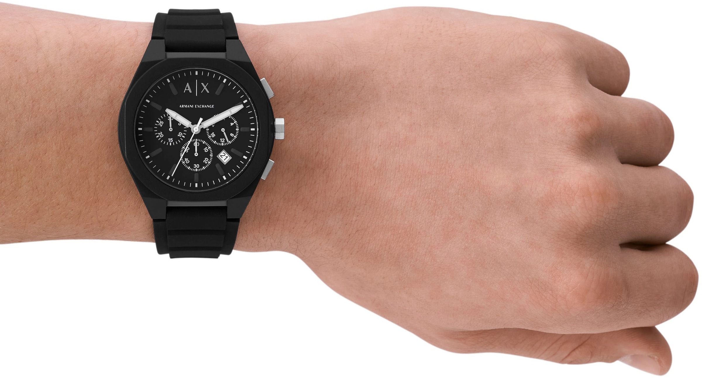 ARMANI EXCHANGE Chronograph »SYNC«, Quarzuhr, Armbanduhr, Herrenuhr, Stoppfunktion, Datum, analog