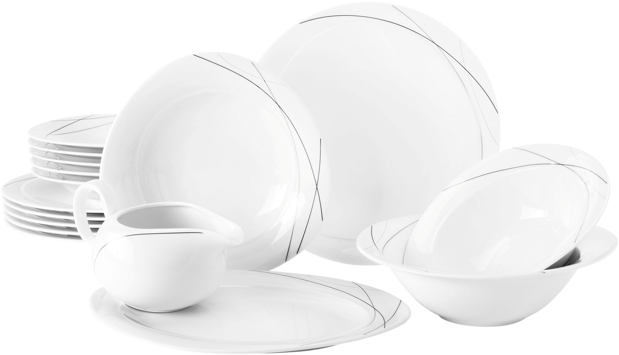 Seltmann Weiden Tafelservice "Geschirr-Set, Service Trio Highline" Teller-S günstig online kaufen