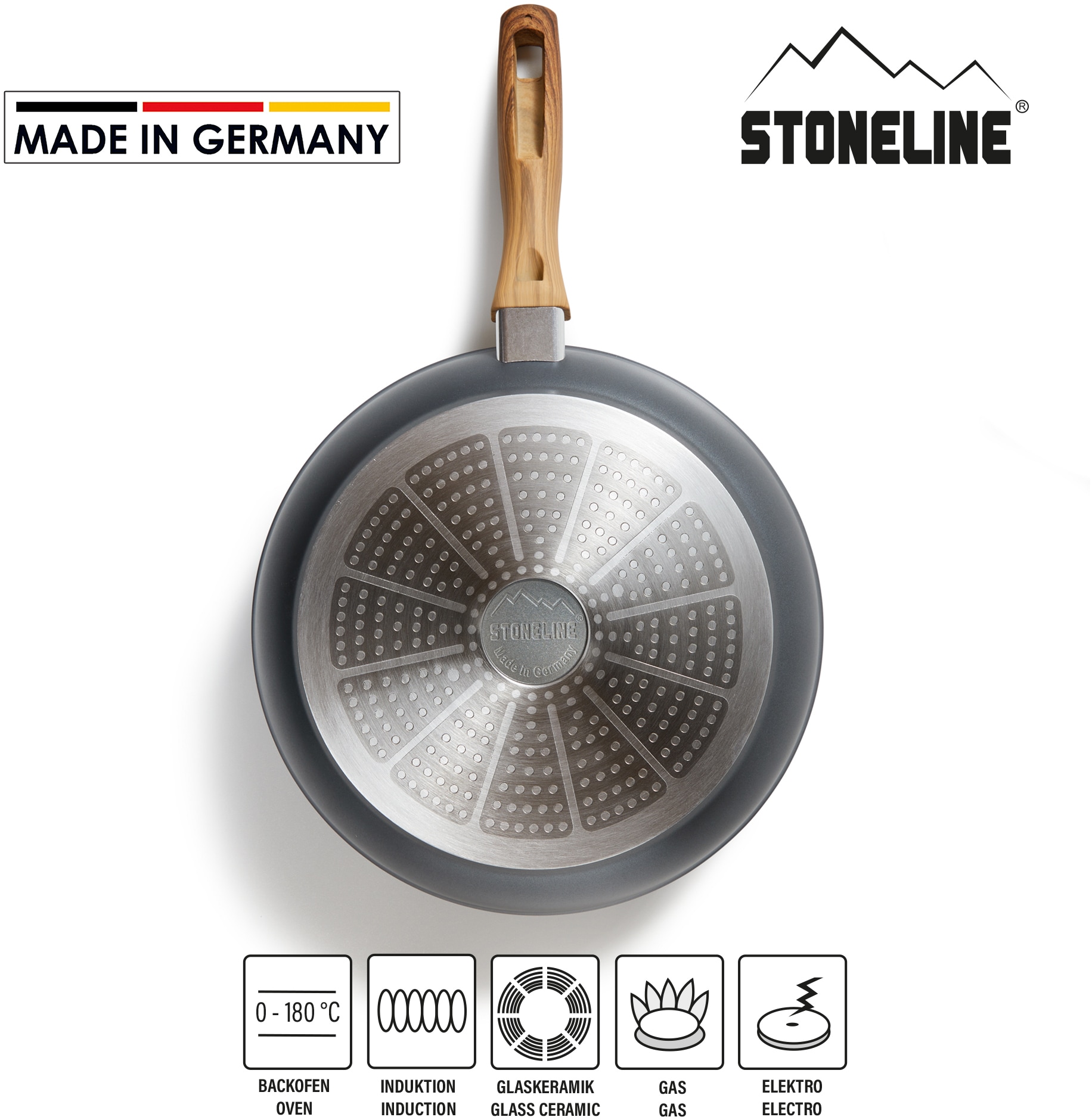 STONELINE Bratpfanne »Back to Nature«, Aluminium, (1 tlg.), Induktion