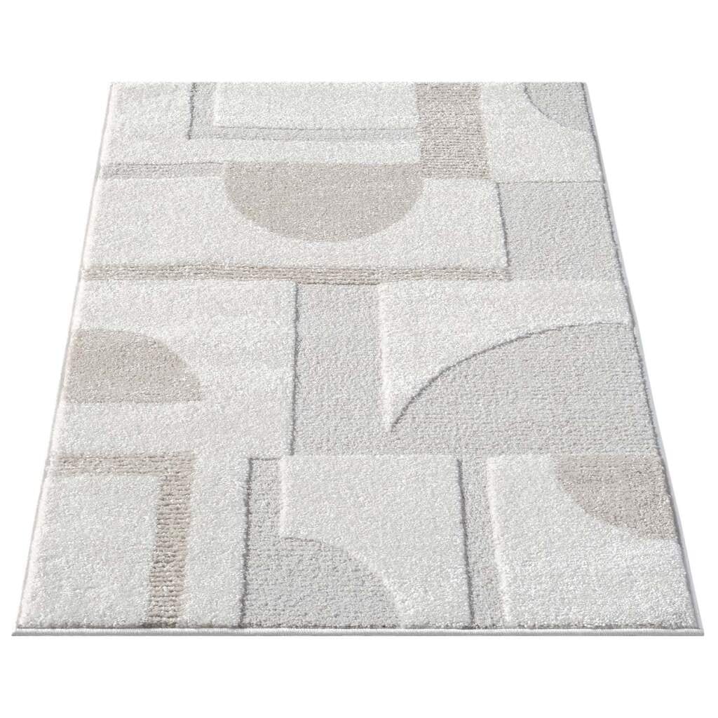 Carpet City Teppich »LOUNGE 9992«, rechteckig, 15 mm Höhe, Kurzflor-Teppich Modern, Hoch-Tief-Struktur, Wohnzimmer, Schlafzimmer