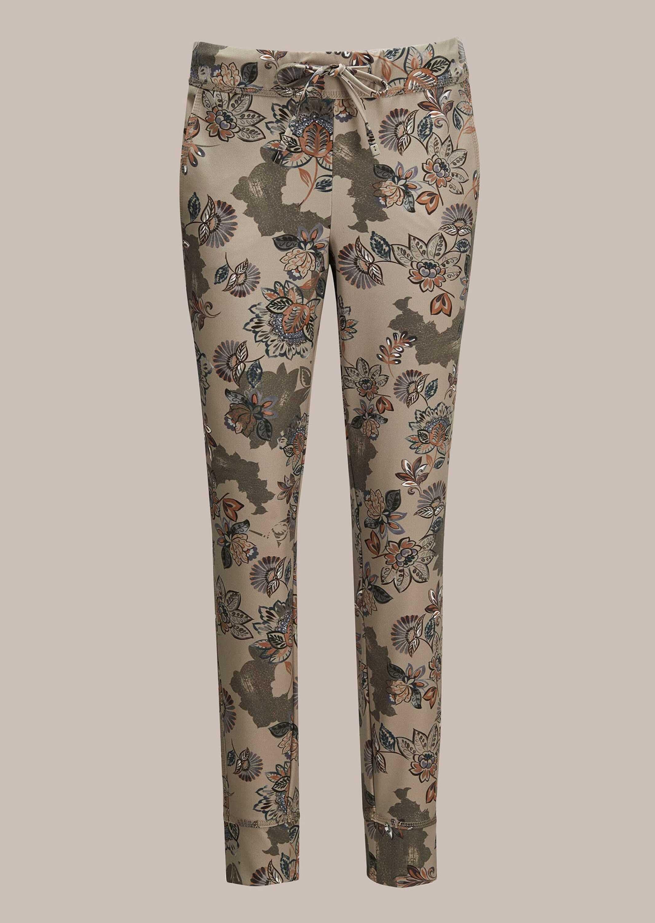 MADELEINE Jogger Pants "Druckhose Hose mit Blumenmuster" günstig online kaufen