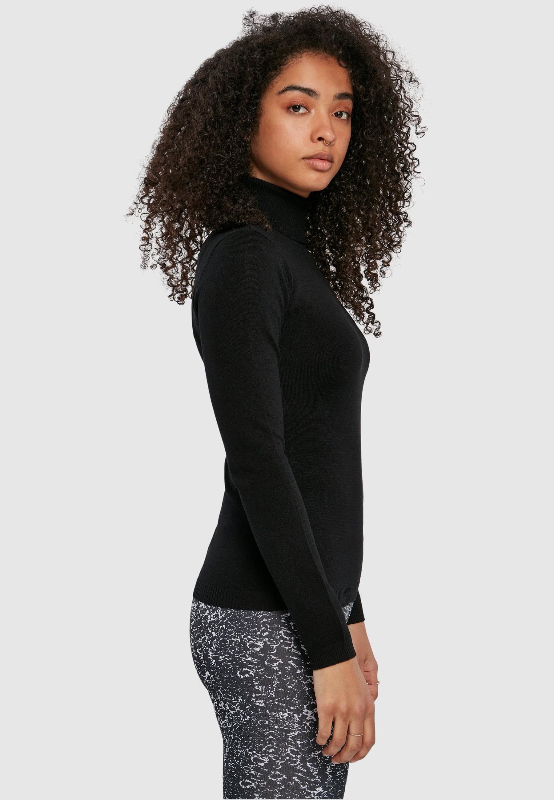 URBAN CLASSICS Rundhalspullover »Urban Classics Damen Ladies Basic Turtleneck Sweater«, (1 tlg.)