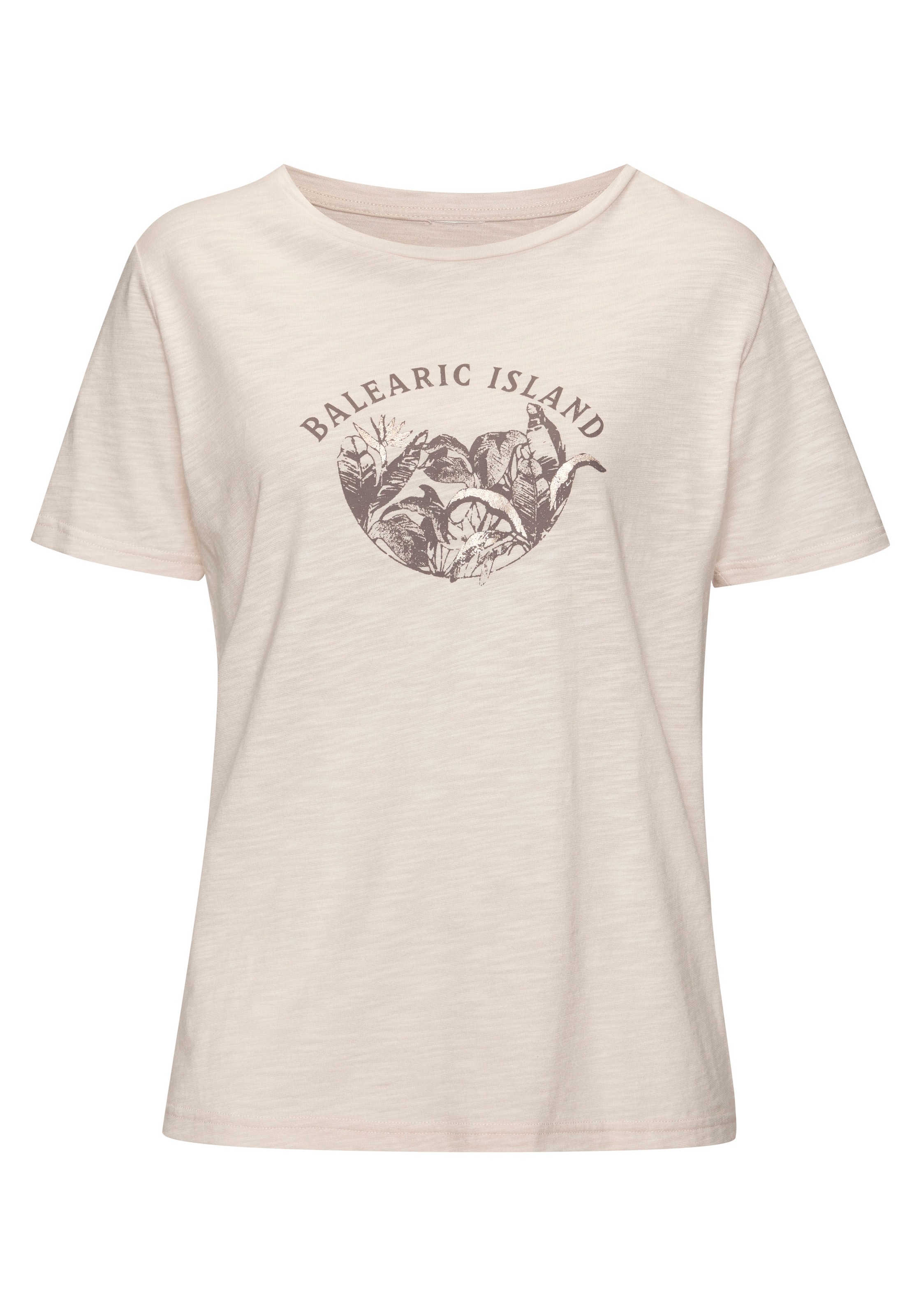 Vivance T-Shirt "mit schimmerndem Frontprint", aus weicher Baumwoll-Qualitä günstig online kaufen