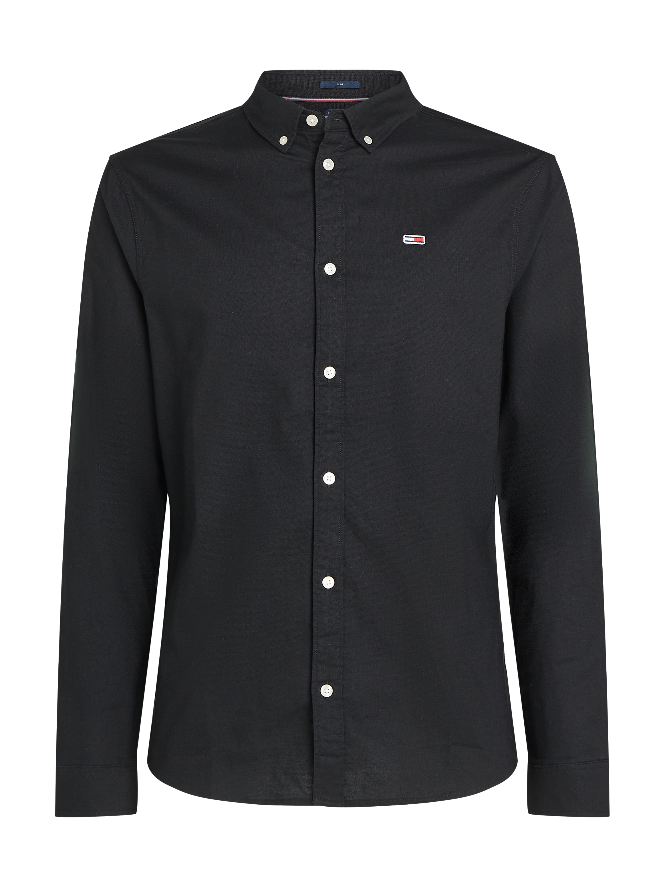 Tommy Jeans Langarmhemd »TJM Slim Stretch Oxford Shirt«, mit Flaglabel auf der Brust