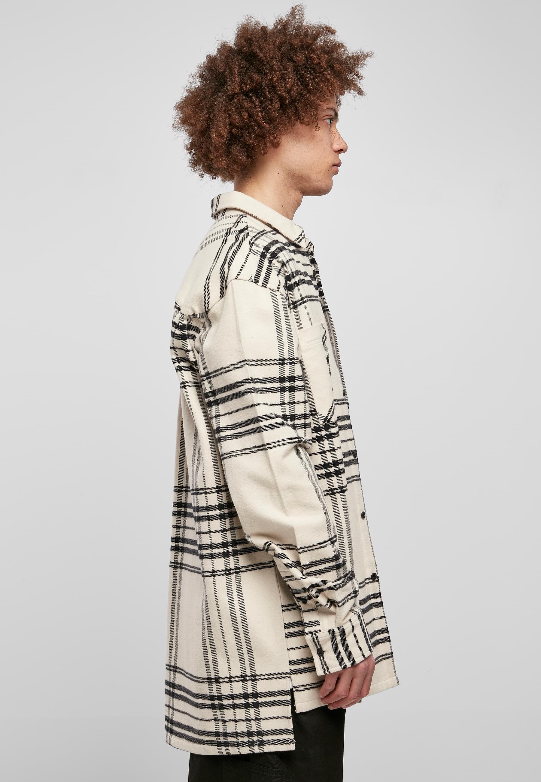 URBAN CLASSICS Langarmhemd »Urban Classics Herren Long Oversized Checked Summit Shirt«, (1 tlg.)