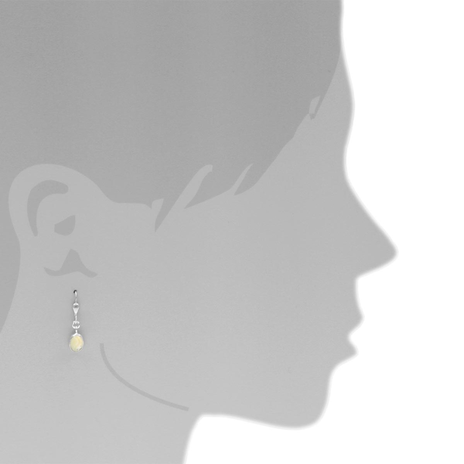 Ostsee-Schmuck Classic 8x6 Earrings White 2