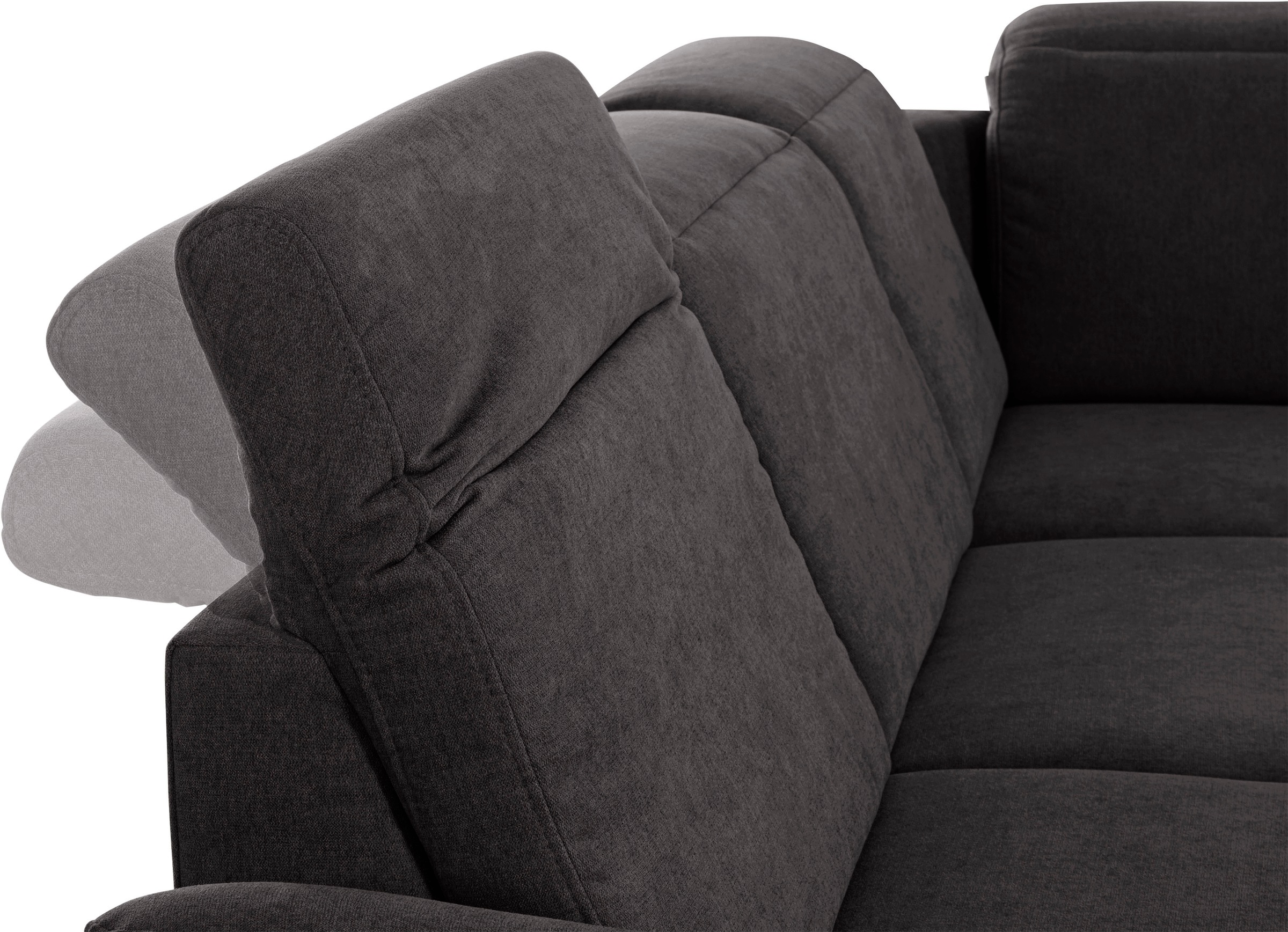 sit&more Ecksofa »Darwin L-Form«, inklusive Federkern, wahlweise mit Kopfteilverstellung, Bettfunktion