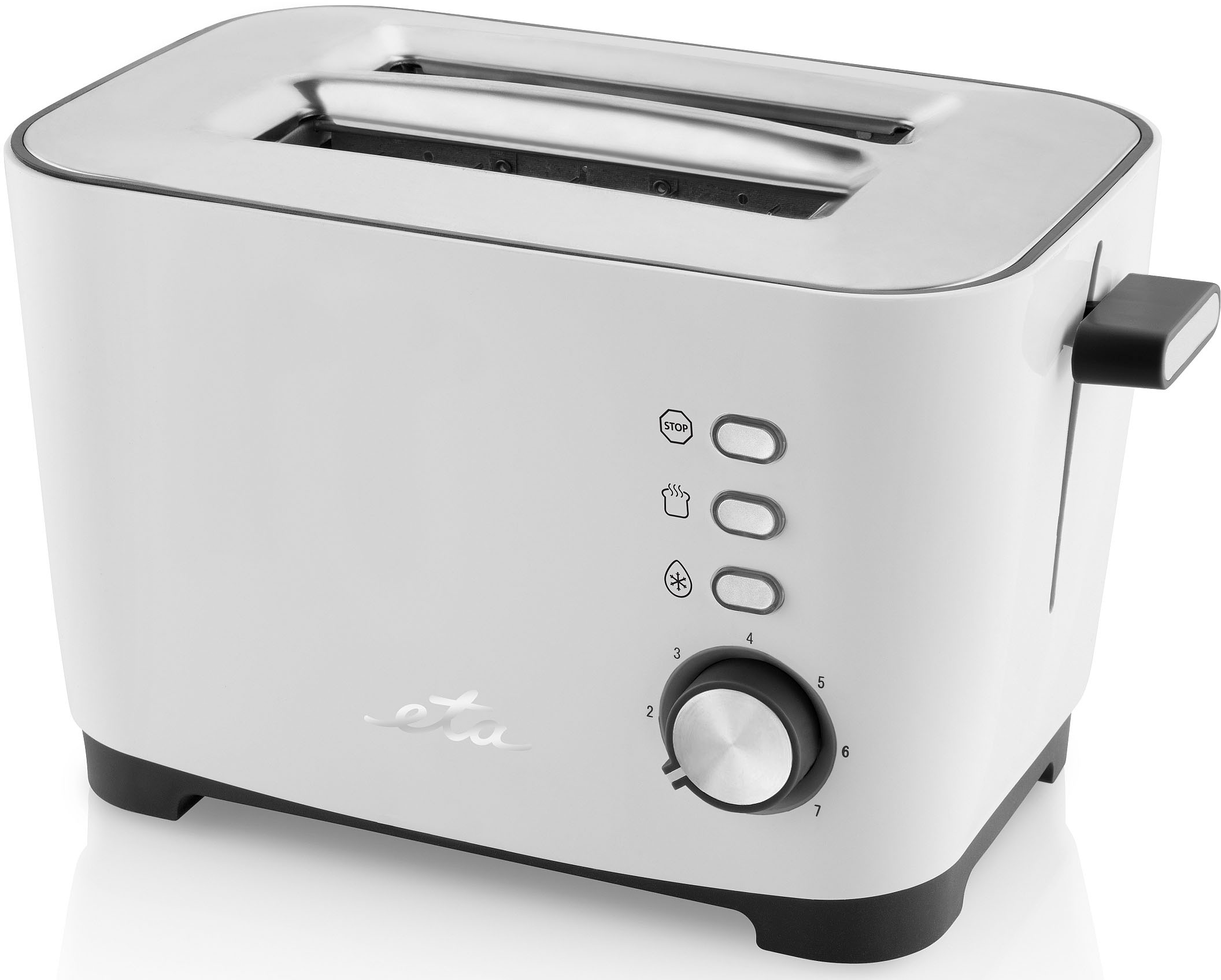 eta Toaster »Ronny ETA316690000«, 2 kurze Schlitze, für 2 Scheiben, 800 W,  weiß, in einem edlen Design und 7 Bräunungsstufen per Raten | BAUR