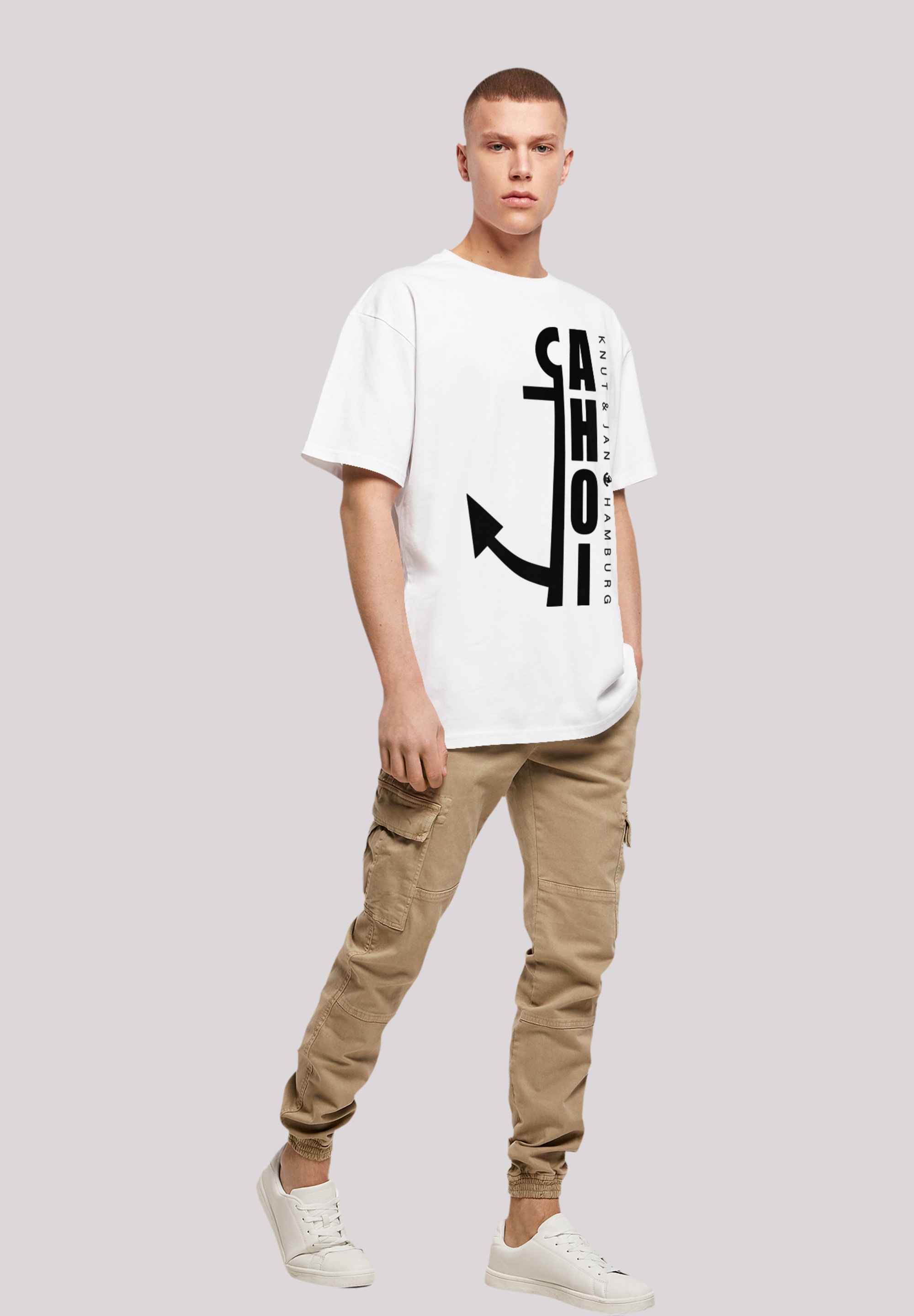 F4NT4STIC T-Shirt »Ahoi Anker Knut & Jan Hamburg«, Print