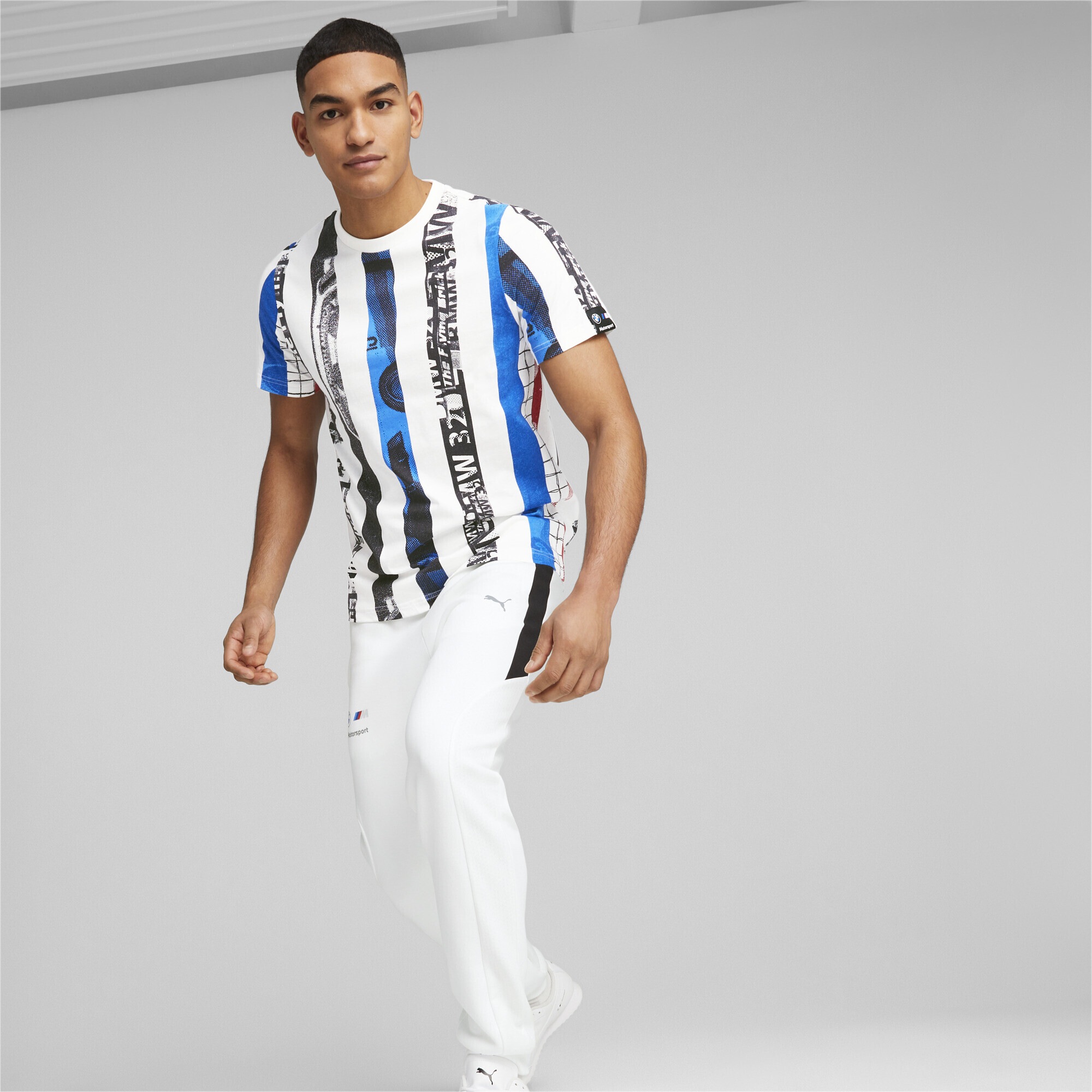 PUMA T-Shirt »BMW M Motorsport T-Shirt mit Streifen Herren«