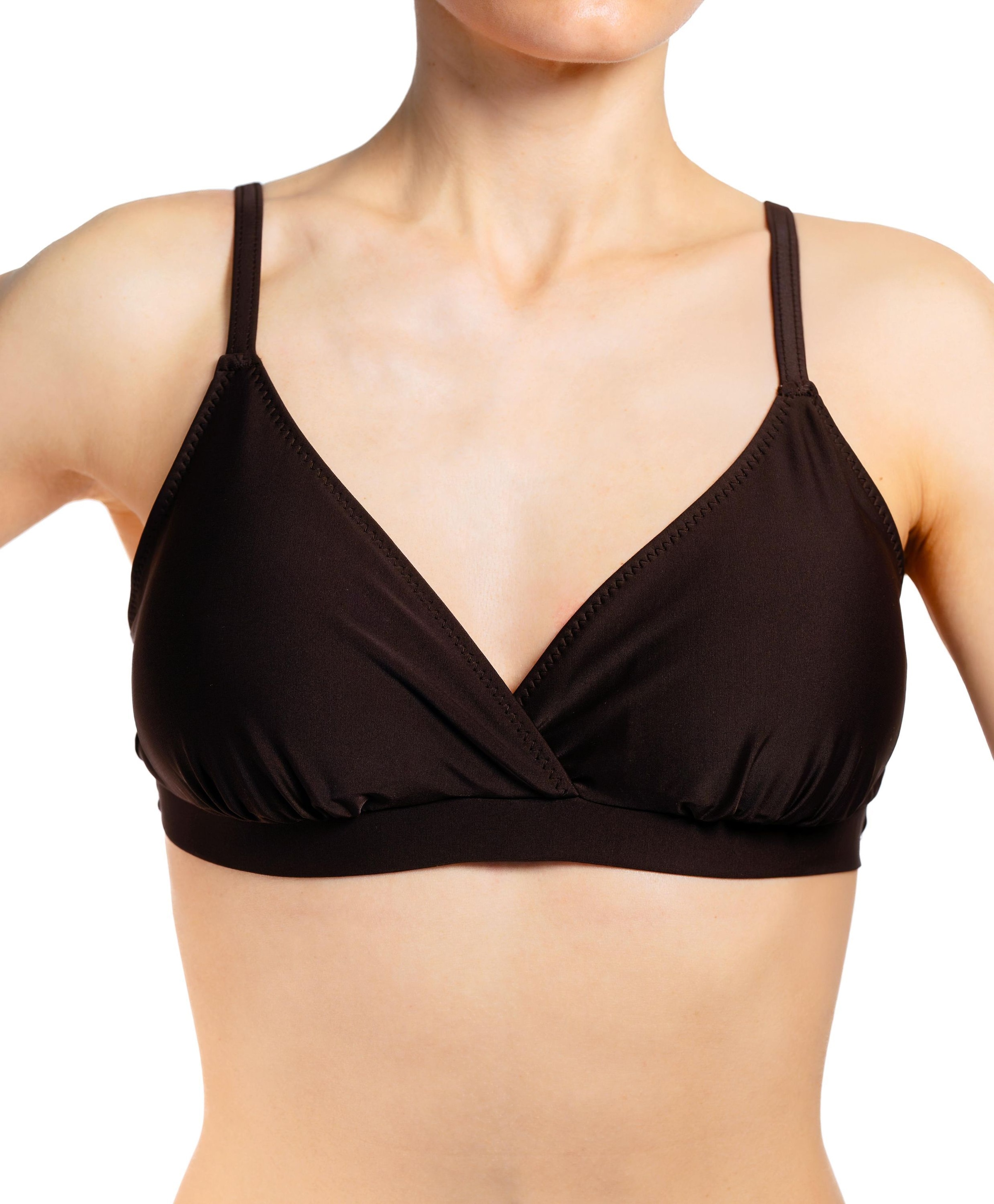 AQUARTI Triangel-Bikini-Top "Bikini Oberteil Damen Bikini Top Oberteil Triangel Neckholder Push Up Padded Zum Binden"