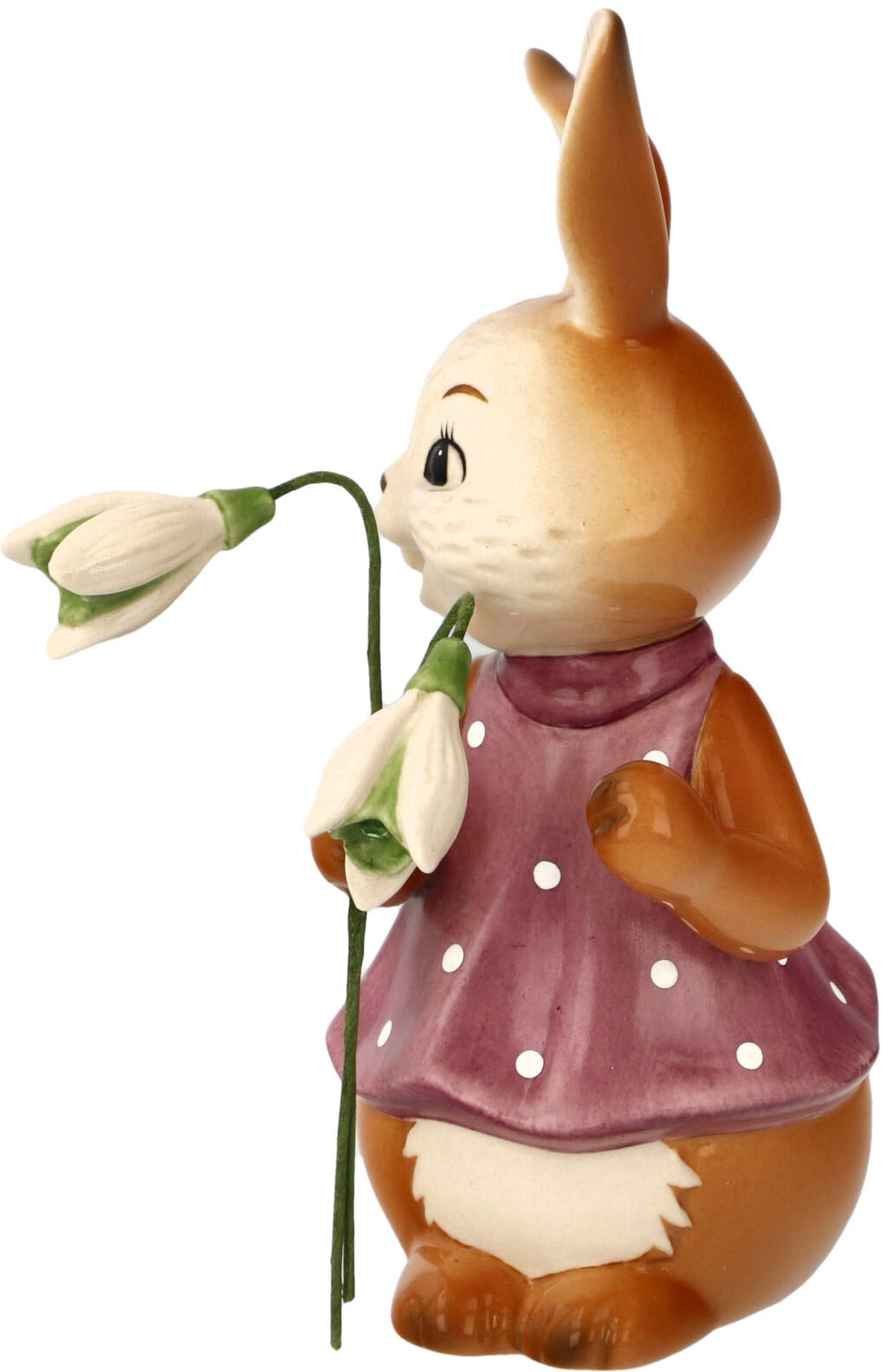 Goebel Osterhase »Ich bring den Frühling«, Sammelfigur, Hasenmädchen mit Schneeglöckchen