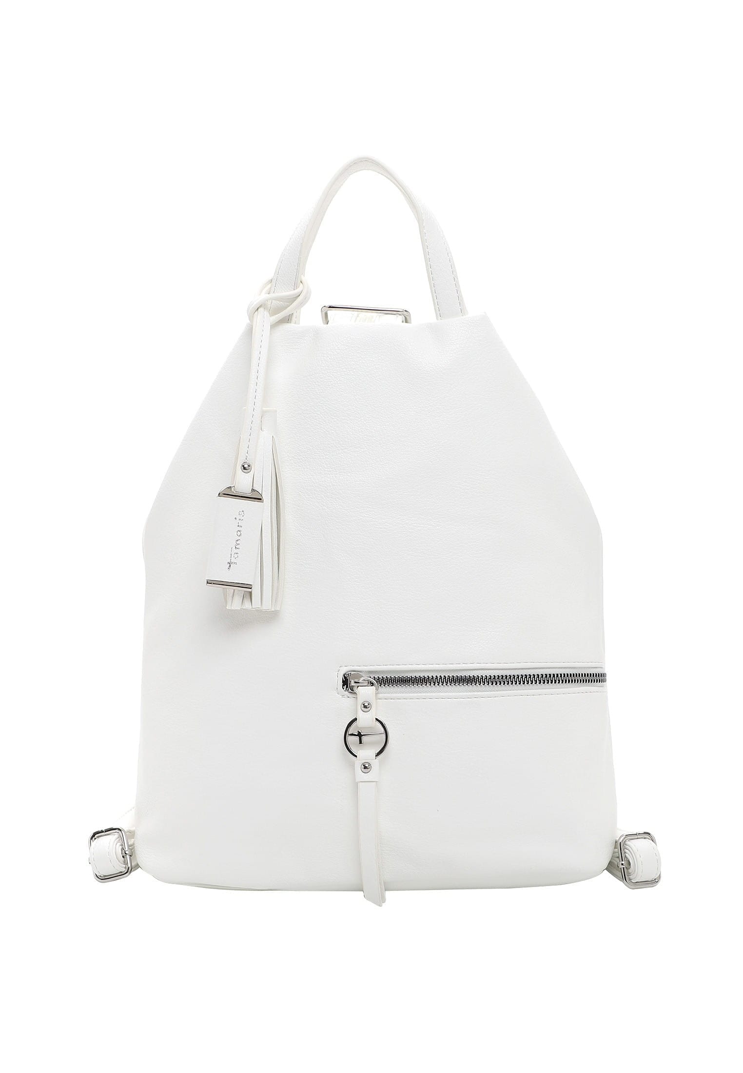 TAMARIS Rucksack "Rucksack TAS Nele", weiß, Obermaterial: 60% Polyurethan PU. 40% Polyester PES., Rucksäcke