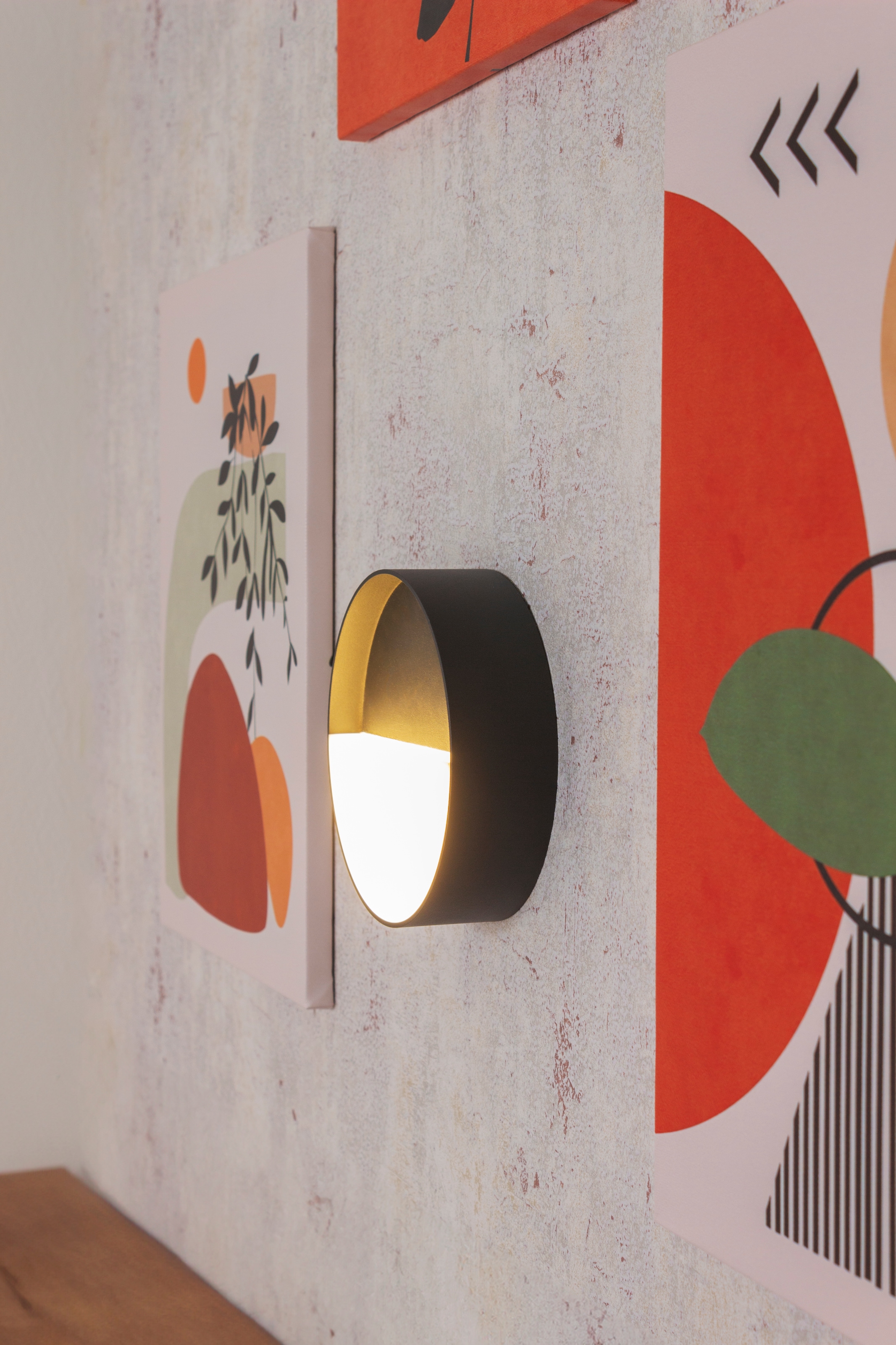 ECO-LIGHT LED Außen-Wandleuchte »LED-Wandleuchte MEG anthrazit«, 1 flammig, Leuchtmittel LED-Board | LED fest integriert, Akku-Licht für Innen & Außen