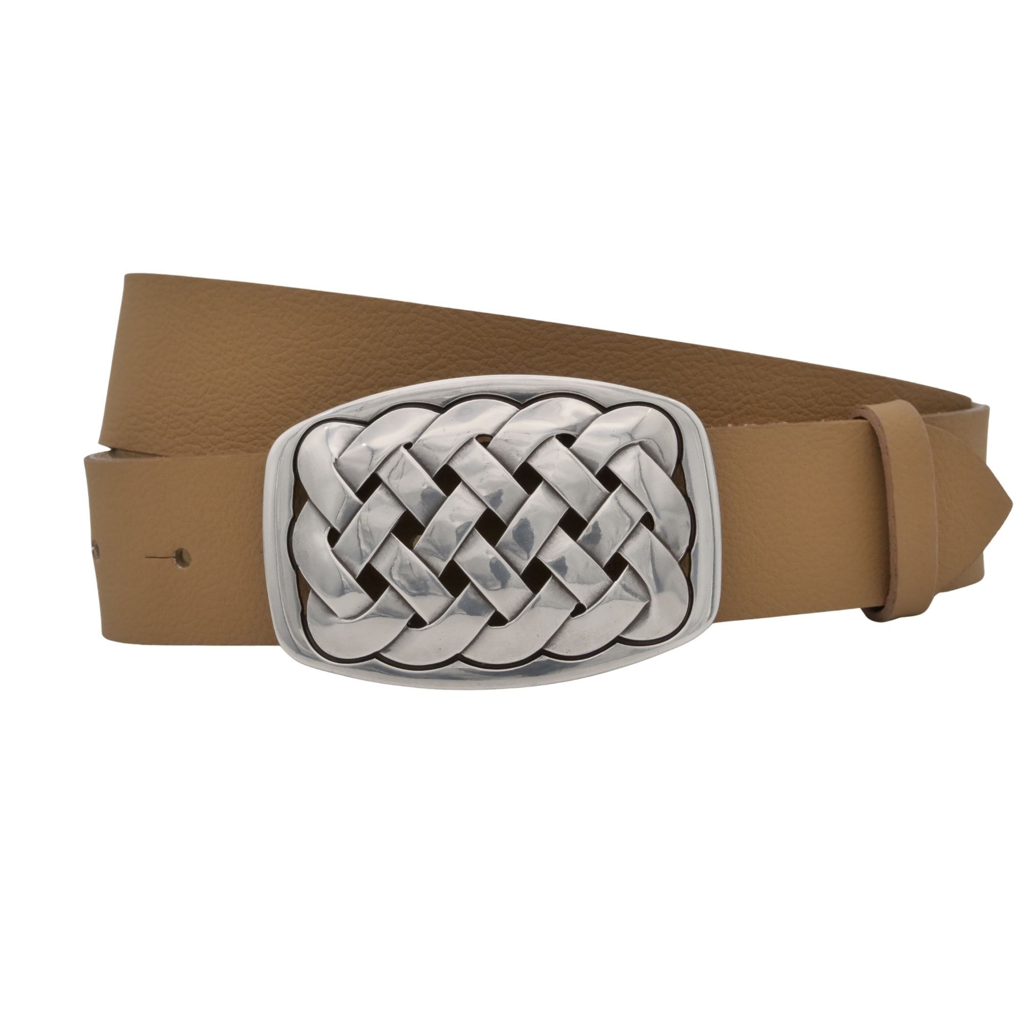 AnnaMatoni "AnnaMatoni AnnaMatoni Damen Gürtel Echtleder 4cm mit silberner"