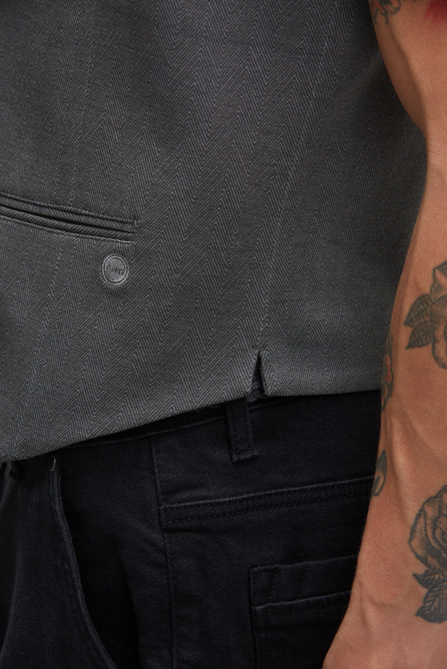 CAMP DAVID Anzugweste mit Paspeltaschen