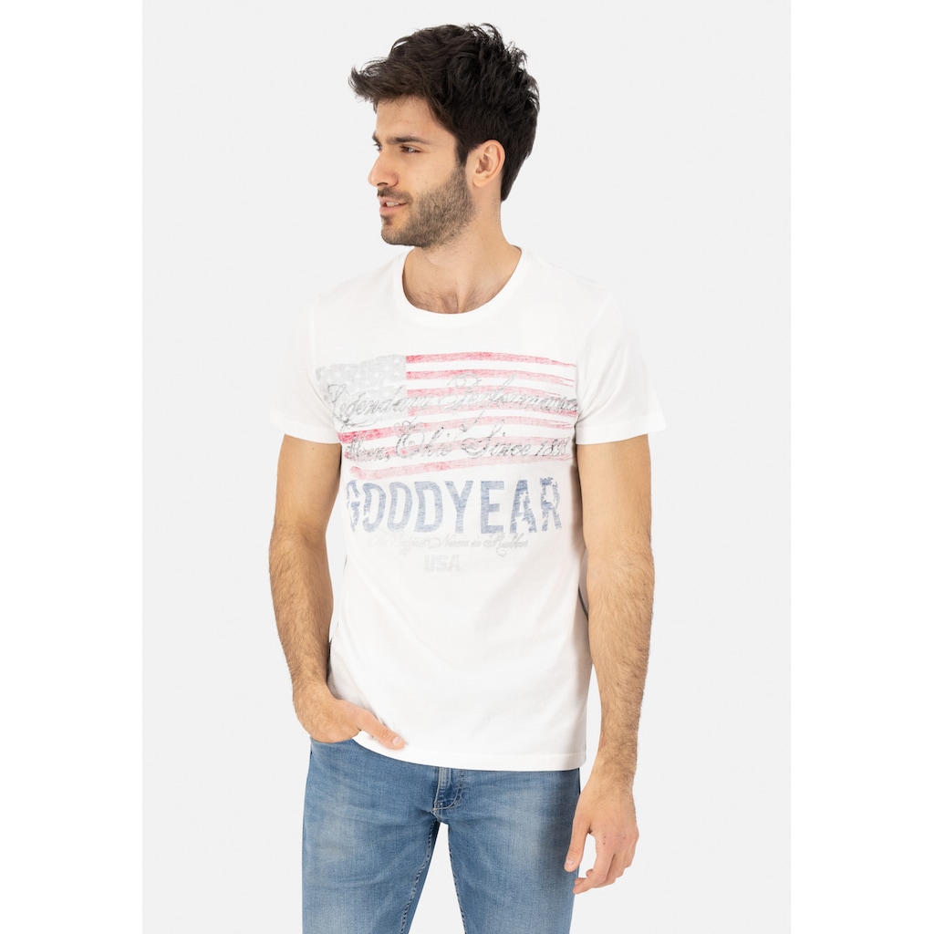 Goodyear T-Shirt, mit coolem Frontprint