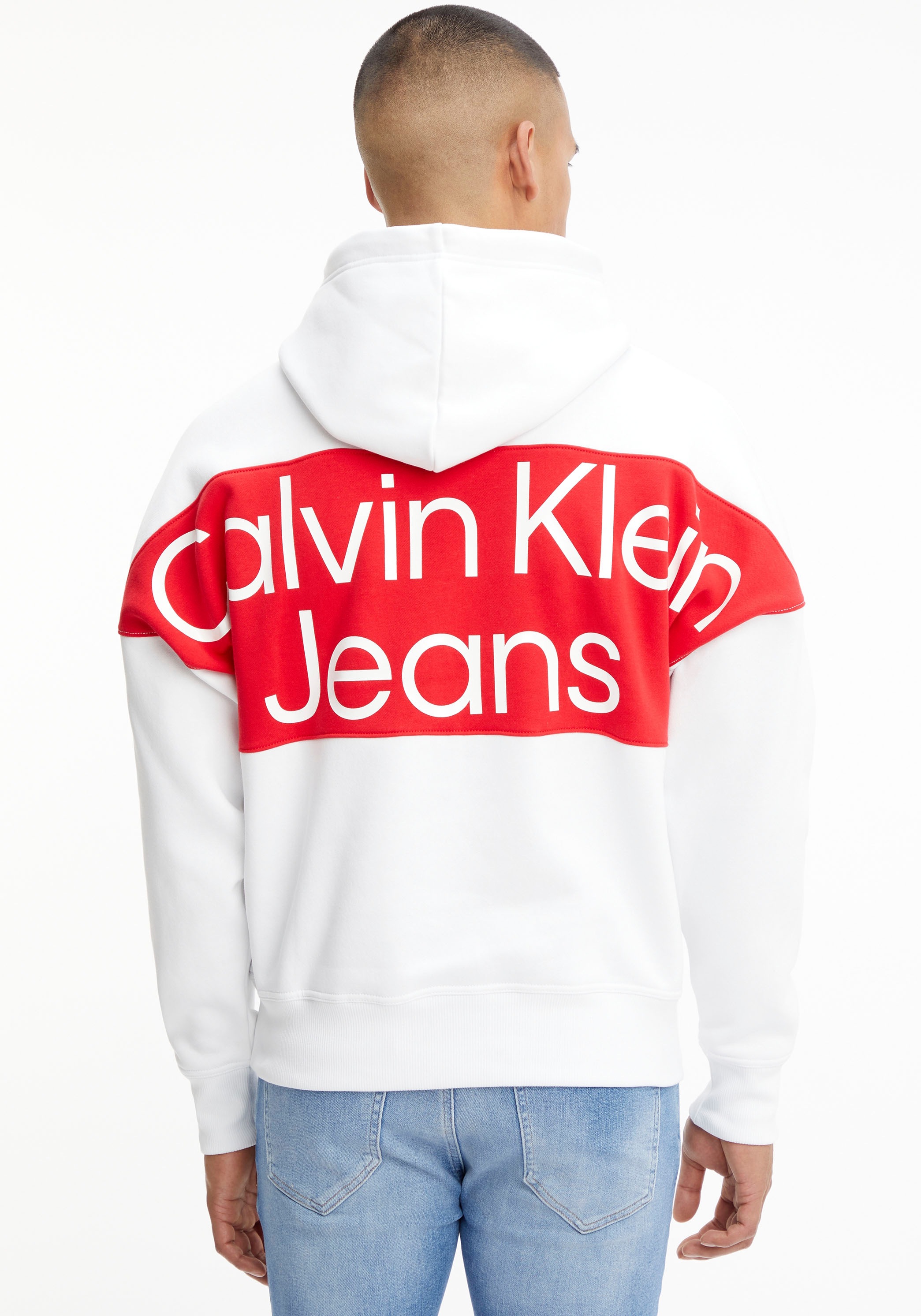 Calvin Klein Jeans Klein LOGO Kapuzensweatshirt BAUR Logodruck bestellen mit Rücken auf HOODIE«, dem COLORBLOCK »BOLD | Calvin ▷