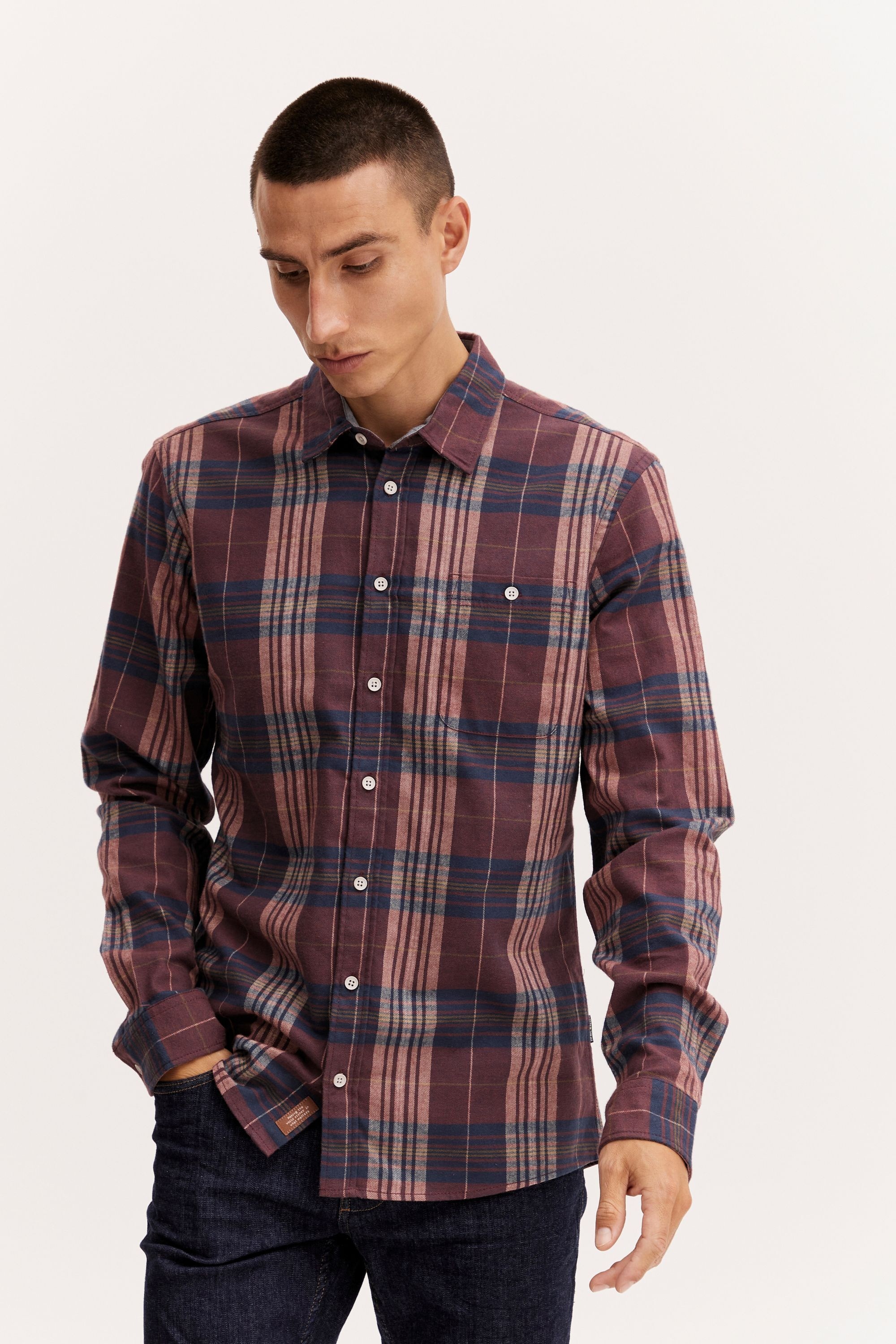 Blend Langarmhemd "BHKarohemd", Stilvolles Hemd mit langen Ärmeln günstig online kaufen