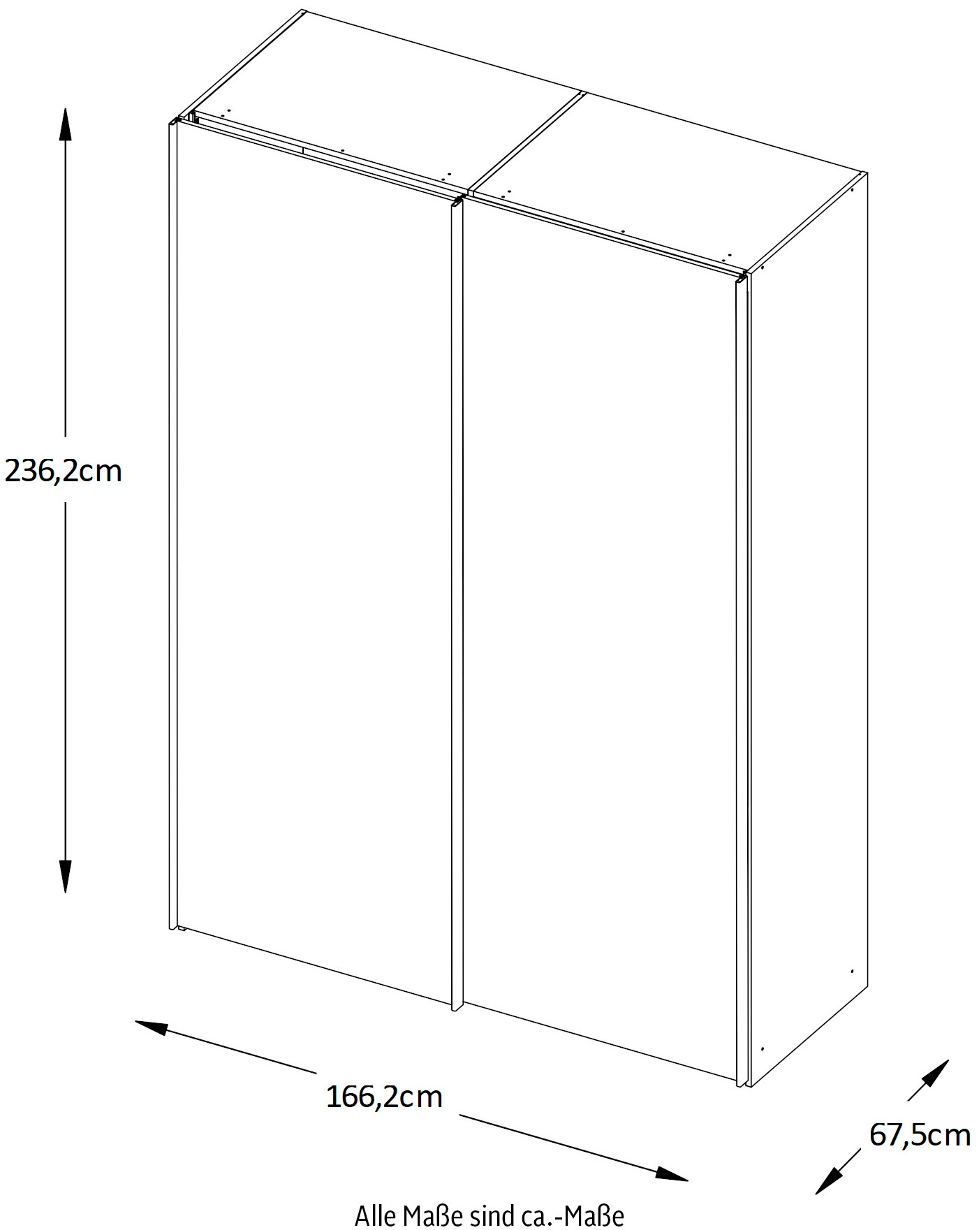 STAUD Schwebetürenschrank »Sonate Pesaro, Made in Germany« Mit vier verschiedenen Ausstattungsvarianten