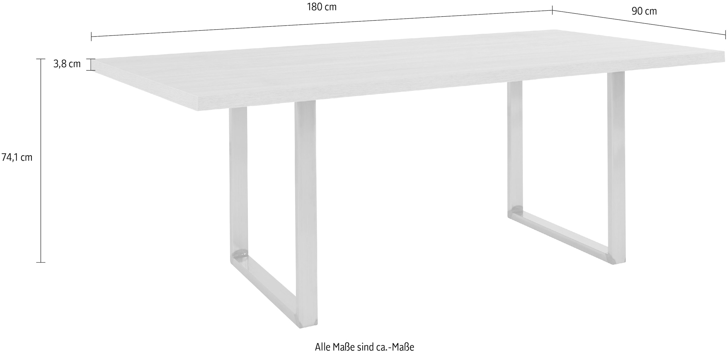 FORTE Esstisch, Breite 180 cm