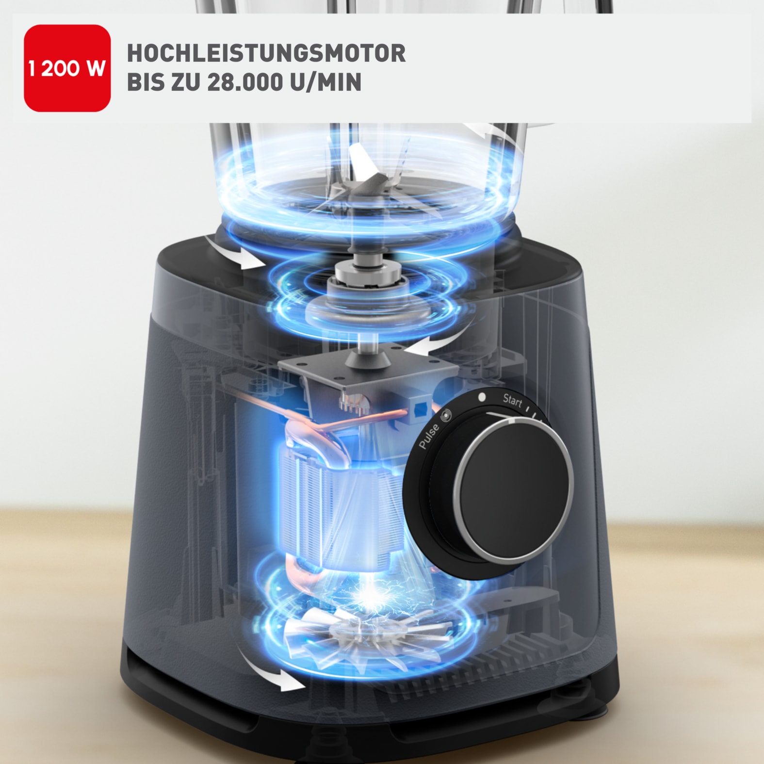 Tefal Standmixer »BL771B PerfectMix Essential« 1200 W 2 L Fassungsvermögen, Powelix-Klingen-Technologie