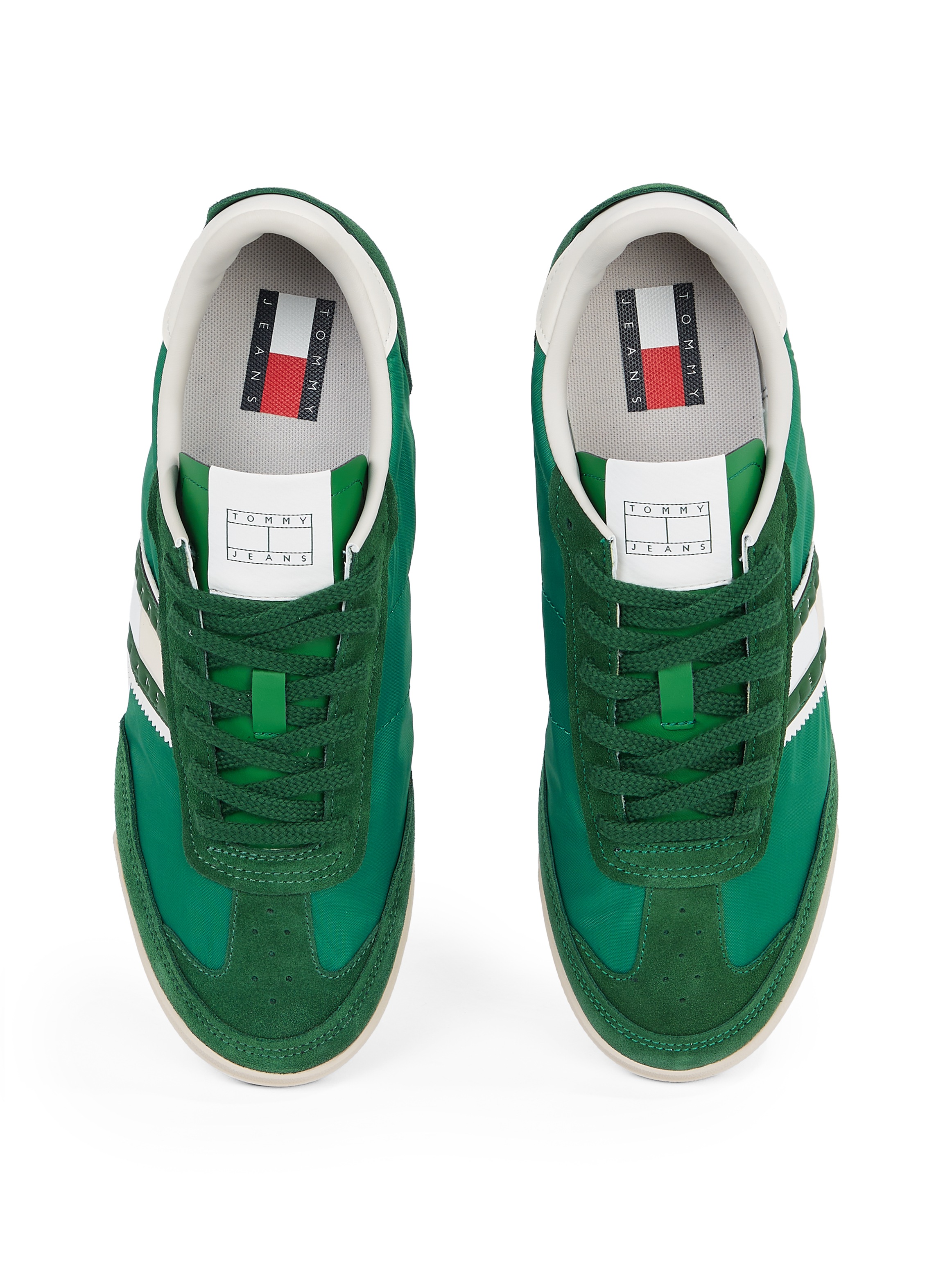 Tommy Jeans Sneaker »TJM RETRO RUNNER CLEATED«, Freizeitschuh, Halbschuh, Schnürer mit Kontrastbesatz
