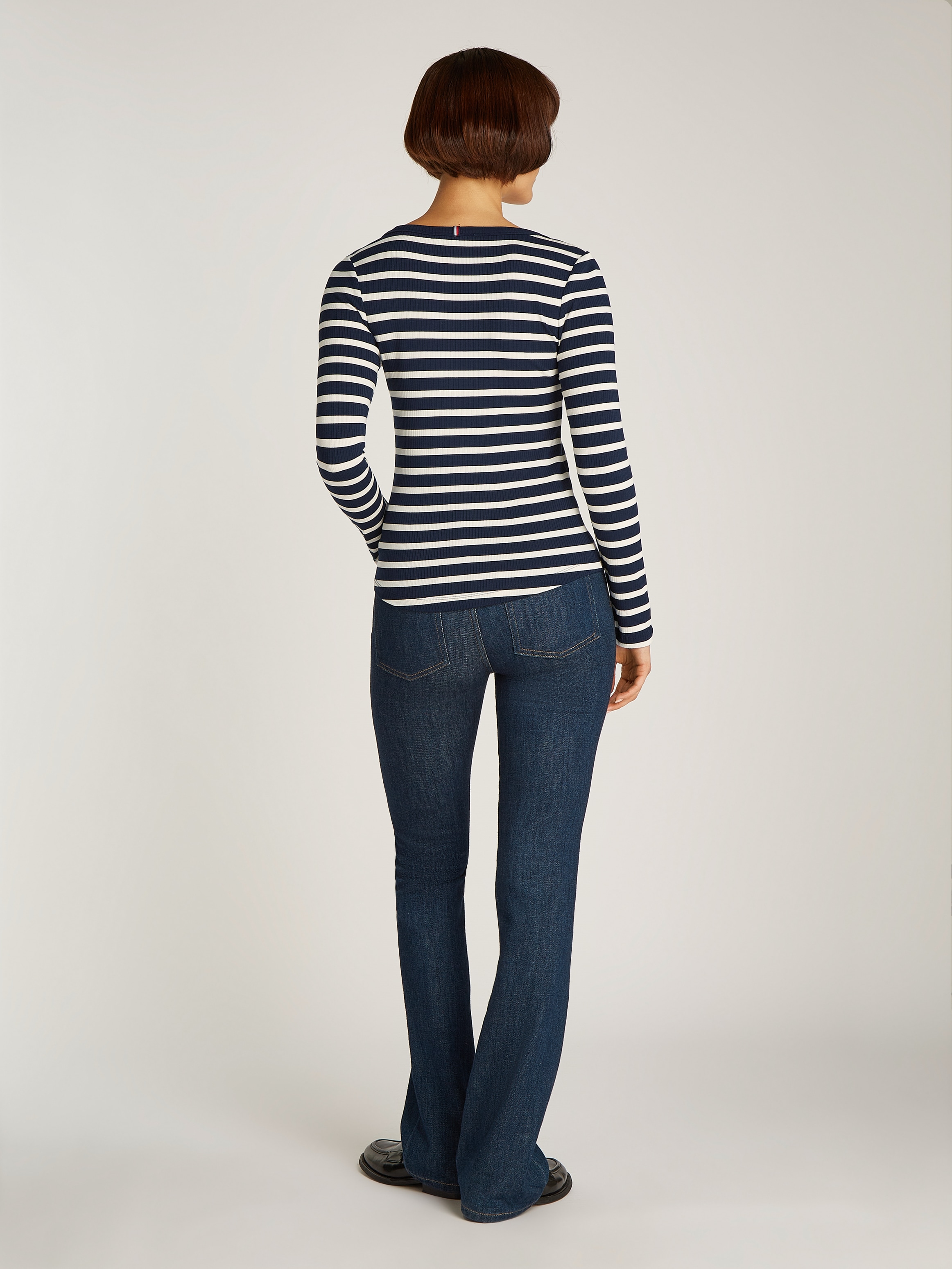 Tommy Hilfiger Kurzarmshirt »5X2 RIB C-NK SS«, mit Rundhals, Kurzarm
