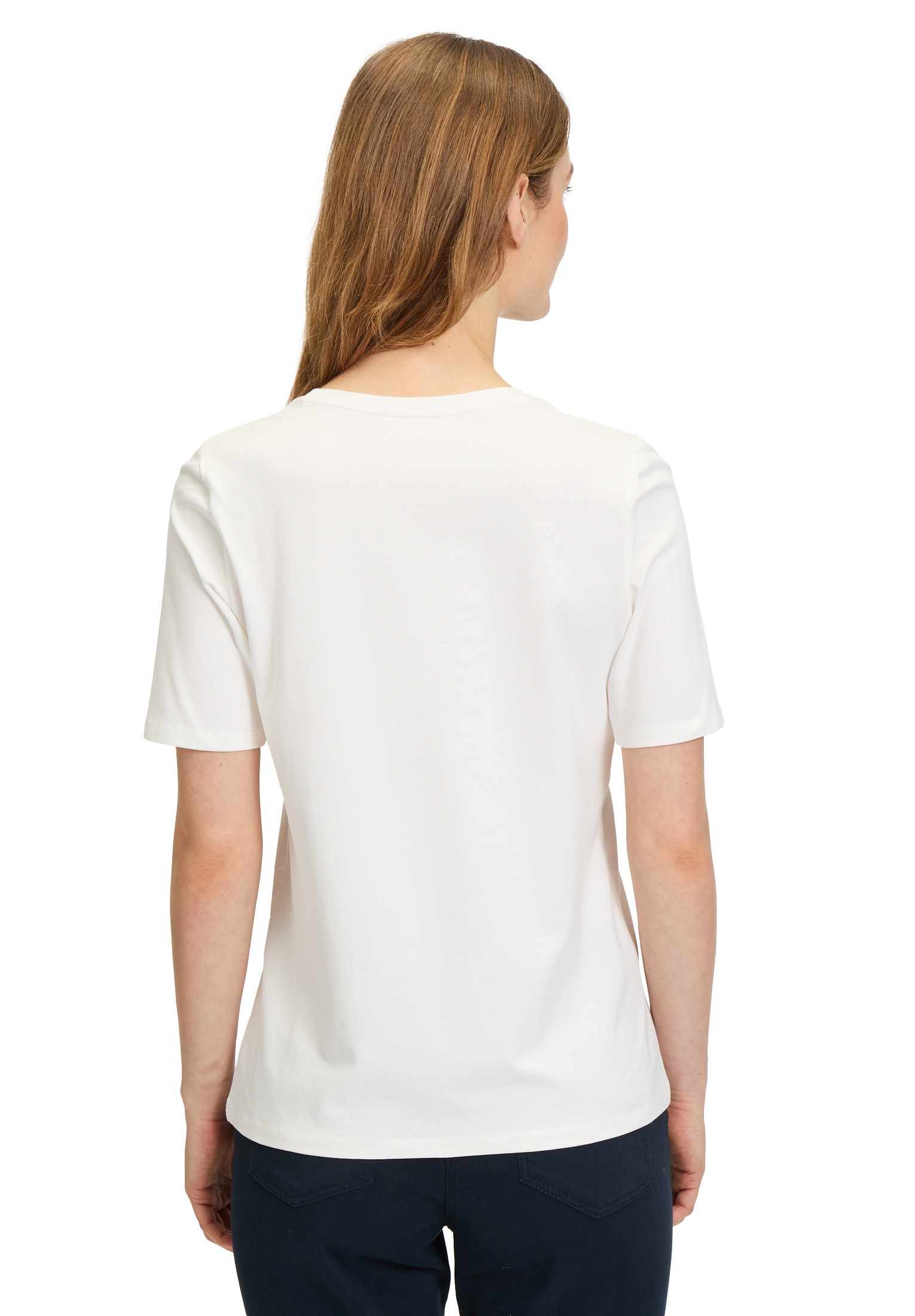 Betty Barclay Kurzarmshirt »Betty Barclay Basic Shirt mit Aufdruck«, (1 tlg.), Glitzer