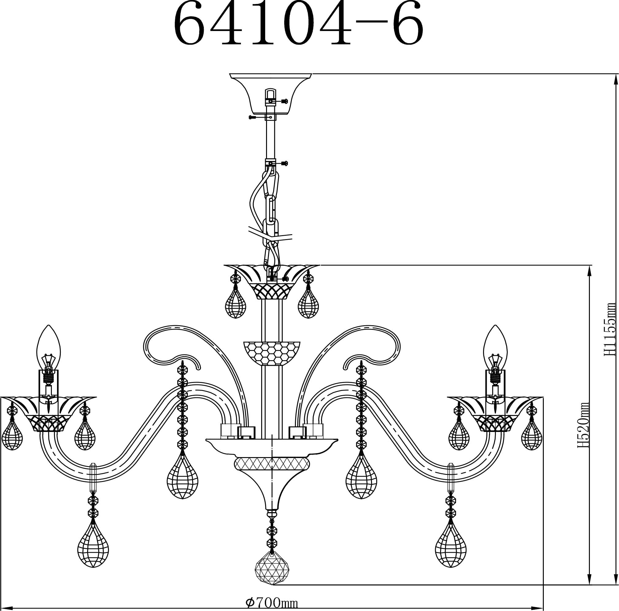 GLOBO LIGHTING Hängeleuchte »DUNJA«, Leuchtmittel E14 | ohne Leuchtmittel, Hängelampe/Pendelleuchte/Esszimmer/Wohnzimmer/Esstisch