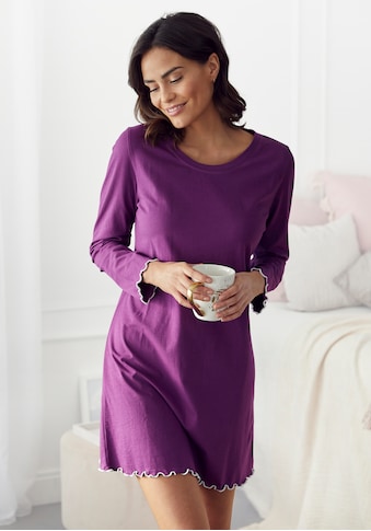 LASCANA Sleepshirt su Wellensaum