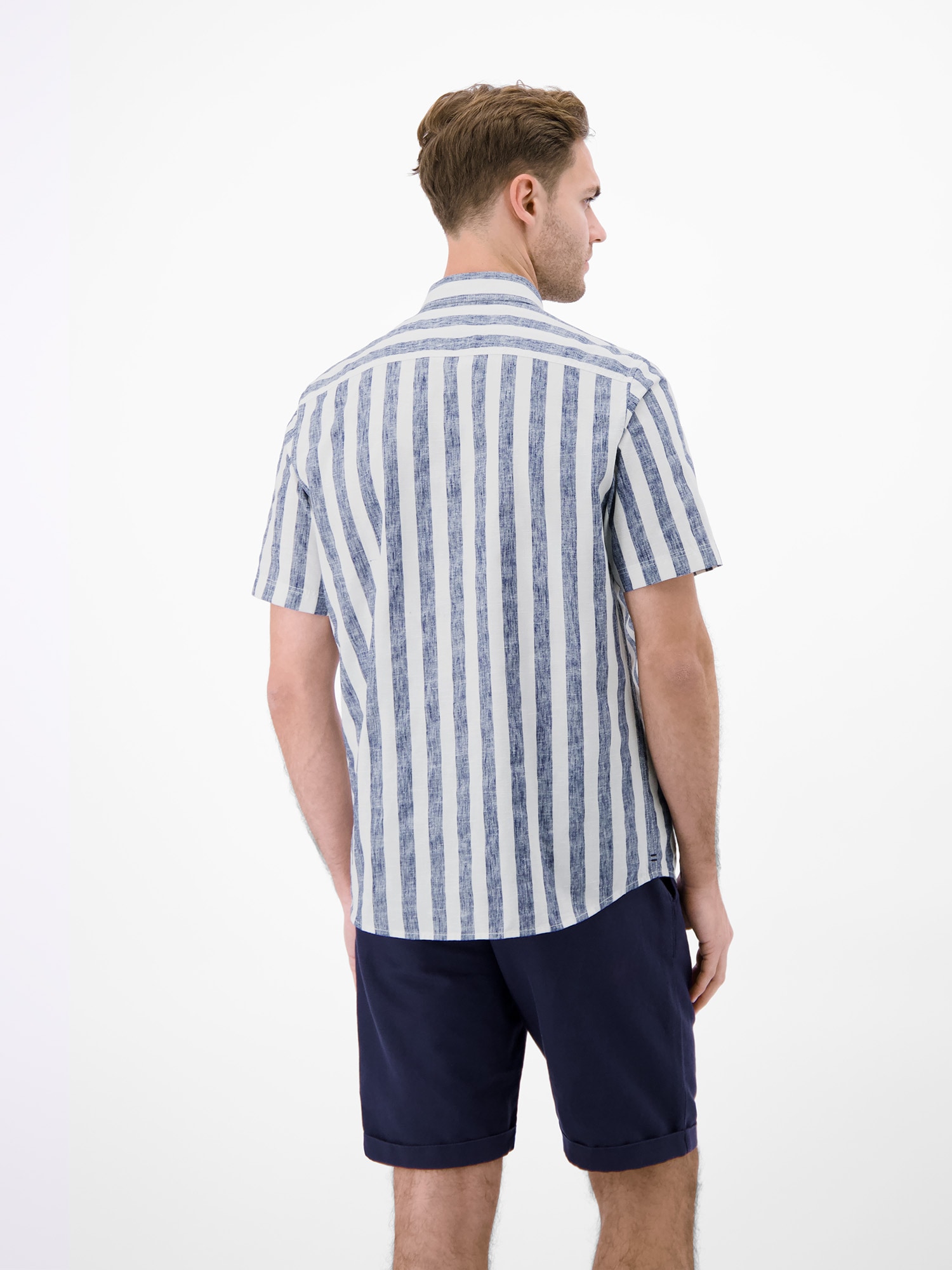 LERROS Kurzarmhemd »Gestreiftes Kurzarmhemd aus Baumwollmix«