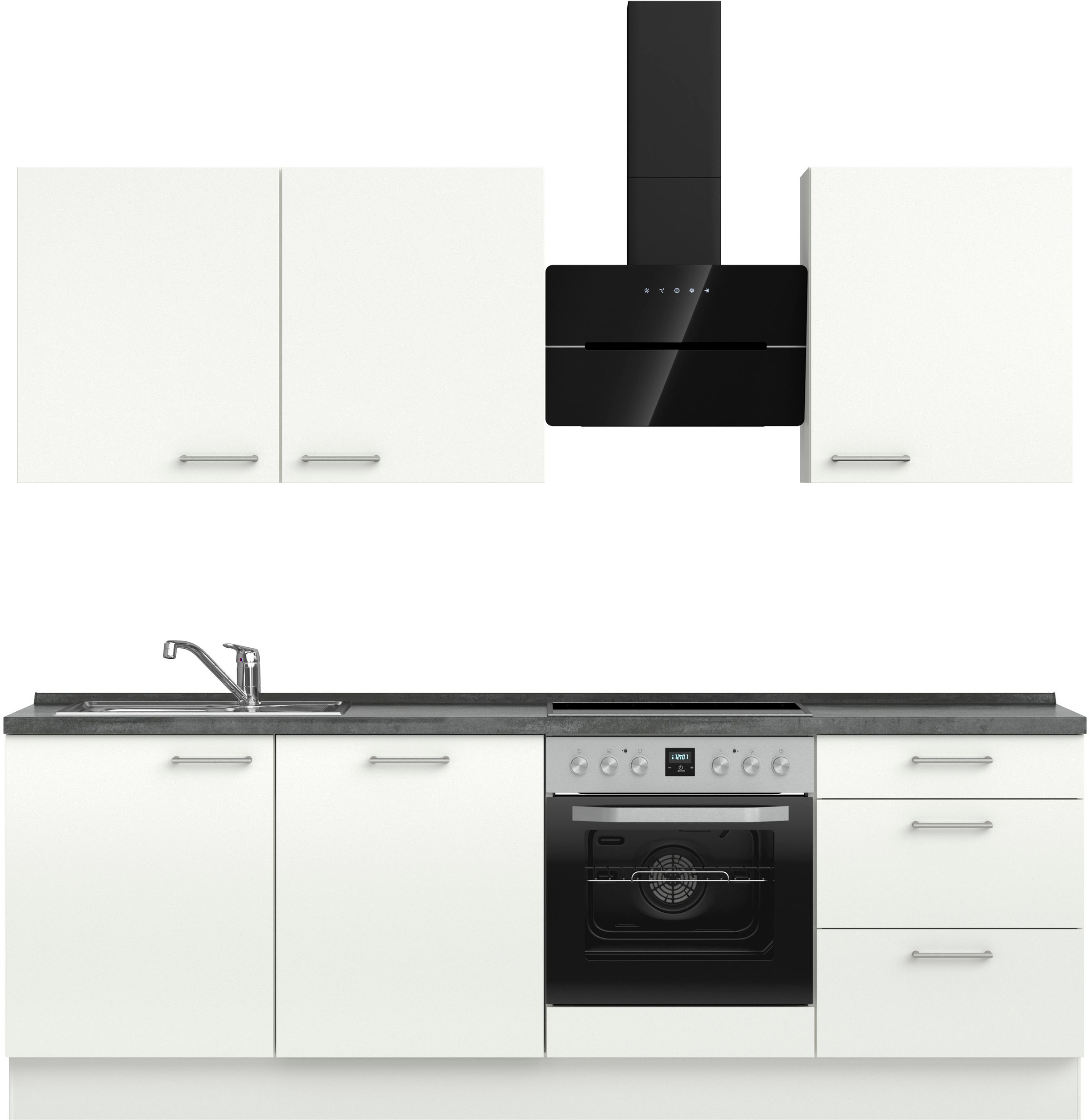 nobilia Küchenzeile ""Laser II", Ausrichtung wählbar, Breite 240 cm" vormon günstig online kaufen