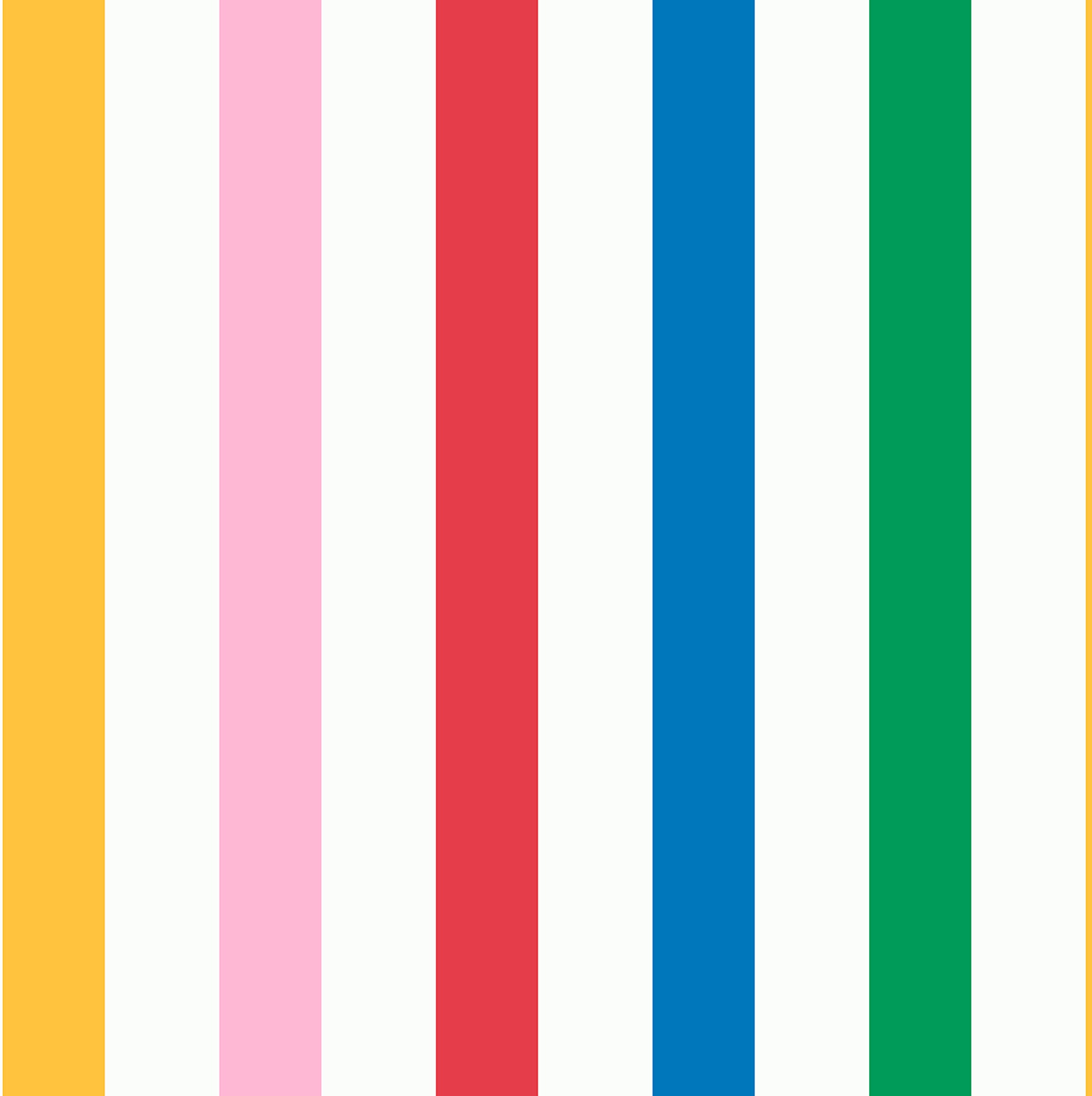 Vliestapete »Country Critters Chunky Stripe White / Rainbow«, Motiv, Motiv