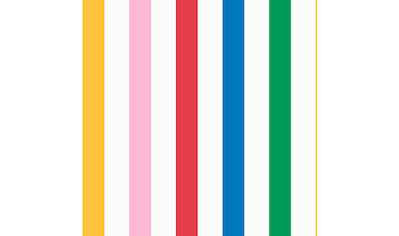 Vliestapete »Country Critters Chunky Stripe White / Rainbow«, Motiv