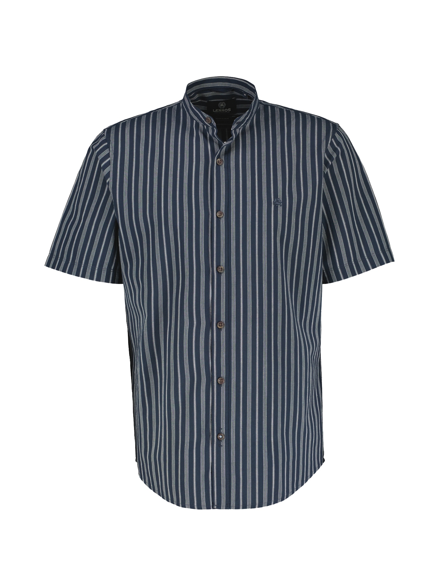 LERROS Kurzarmhemd »LERROS Gestreiftes Hemd mit Stehkragen«